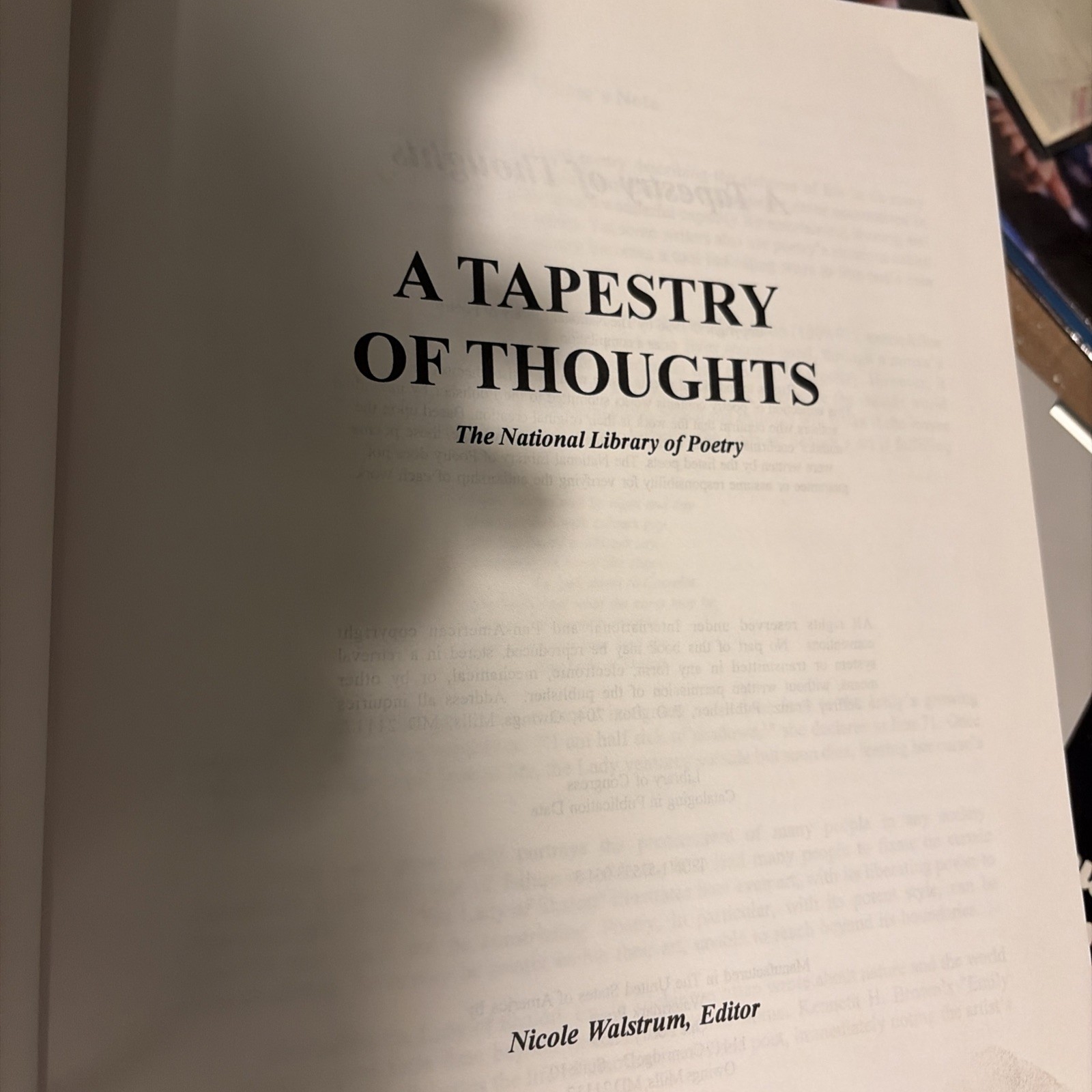 A Tapestry of Thoughts The National Library of Poetry