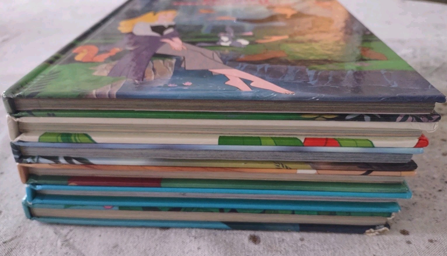 Lot of 6 Disney Princess Large Hardcover Books Gallery Twin Mouse Works Classic