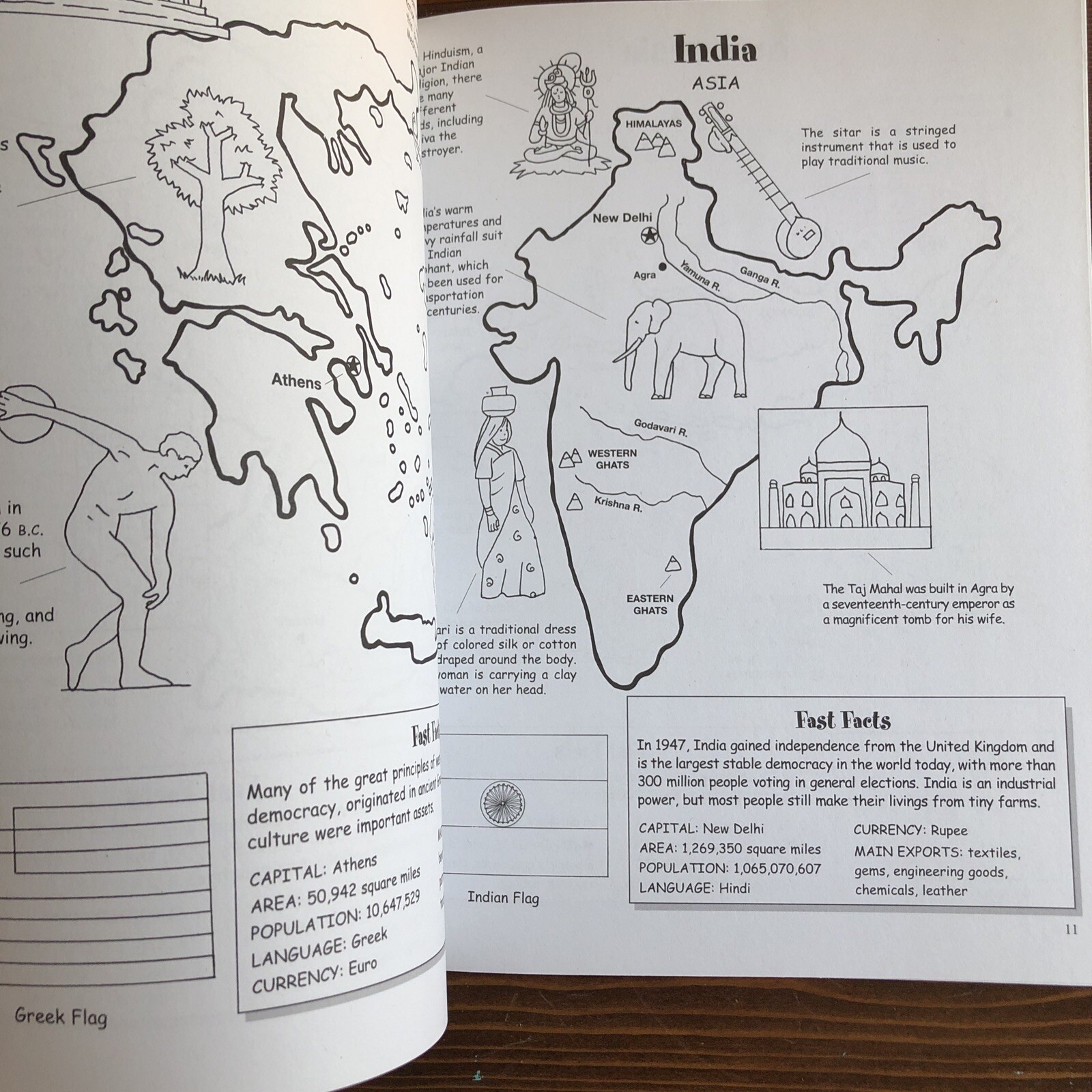 Dover World History Coloring Bk Around the World Coloring Book Winky Adam