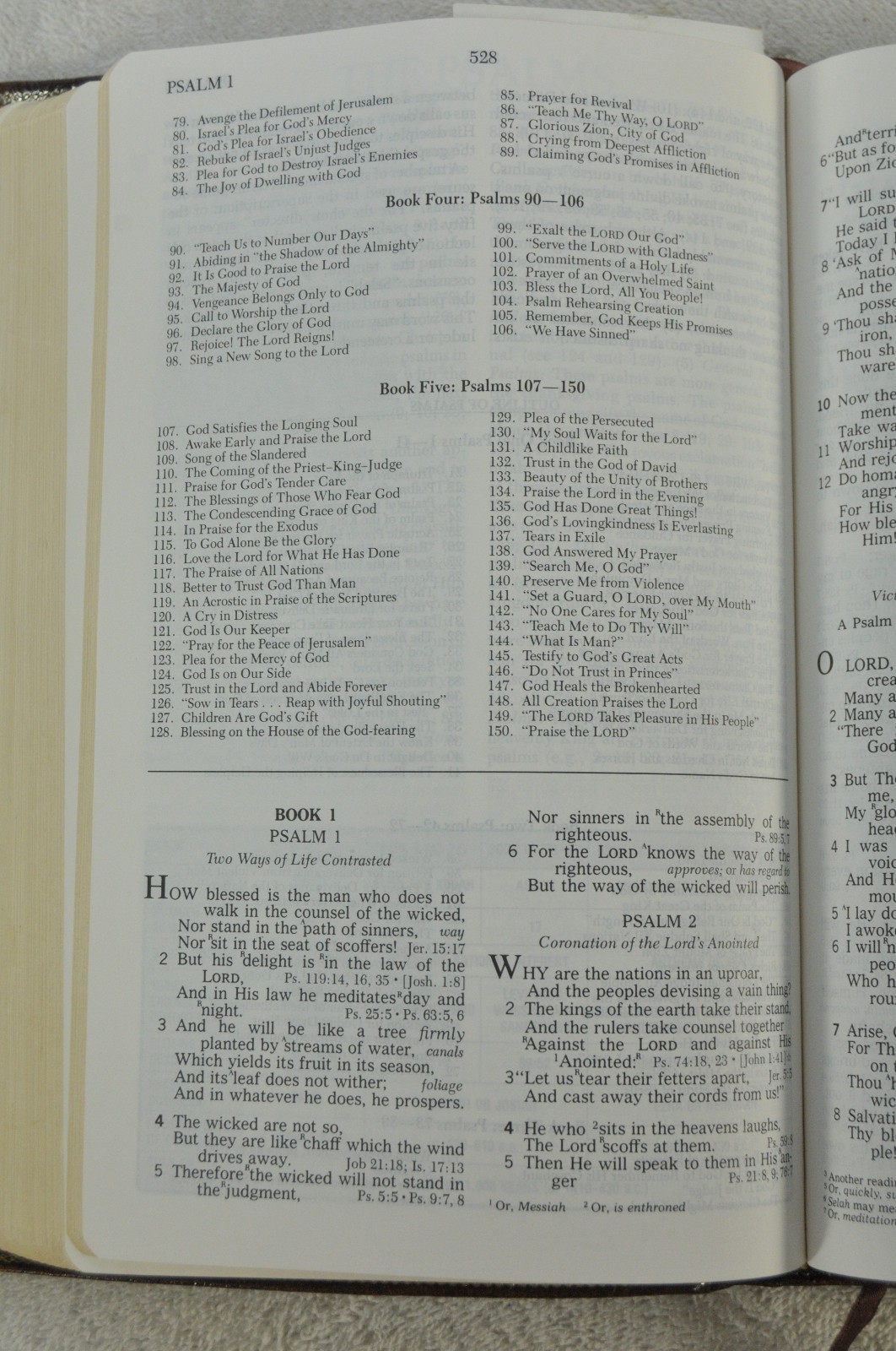 The Open Bible Expanded Edition NASB Brown Genuine Leather RL 1985 Nelson 976BR