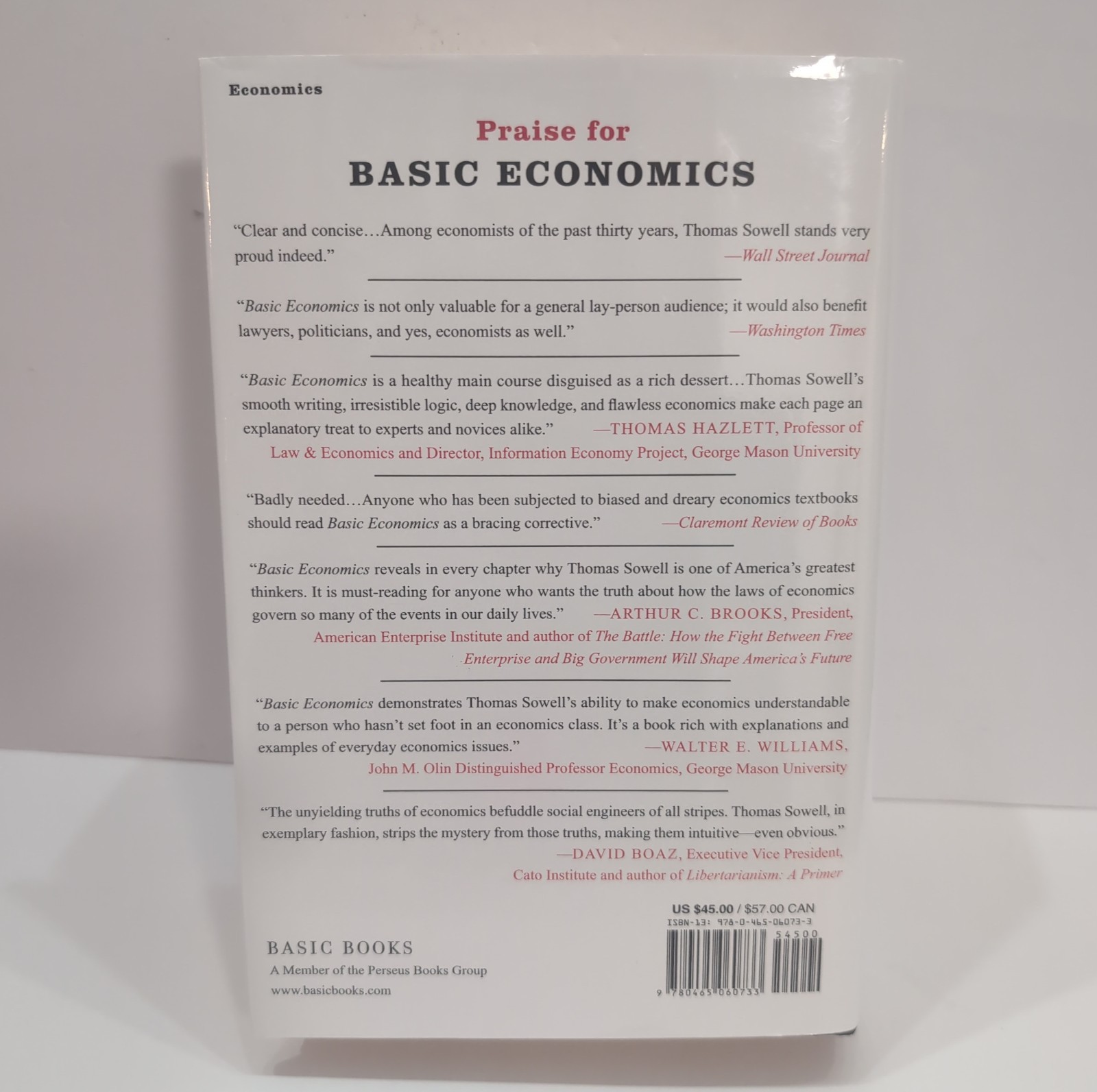 Basic Economics Thomas Sowell 5th Edition Hardcover Common Sense Guide New