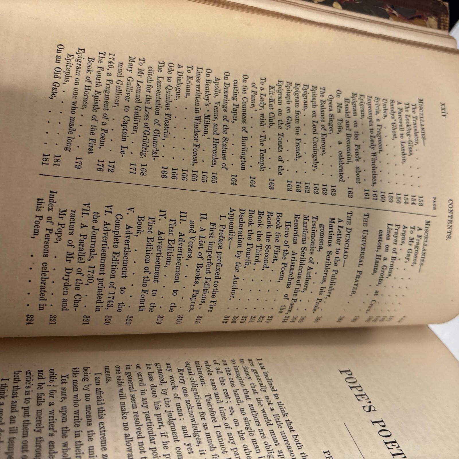 The Poetical works of Alexander Pope 1857 – D Appleton & Co Leather Book