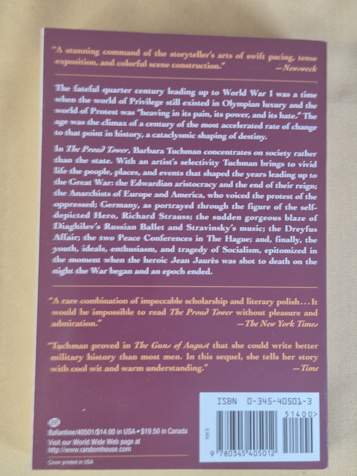 7 Books – NO CREASES – Barbara Tuchman – History – Ballantine Trade Paperbacks