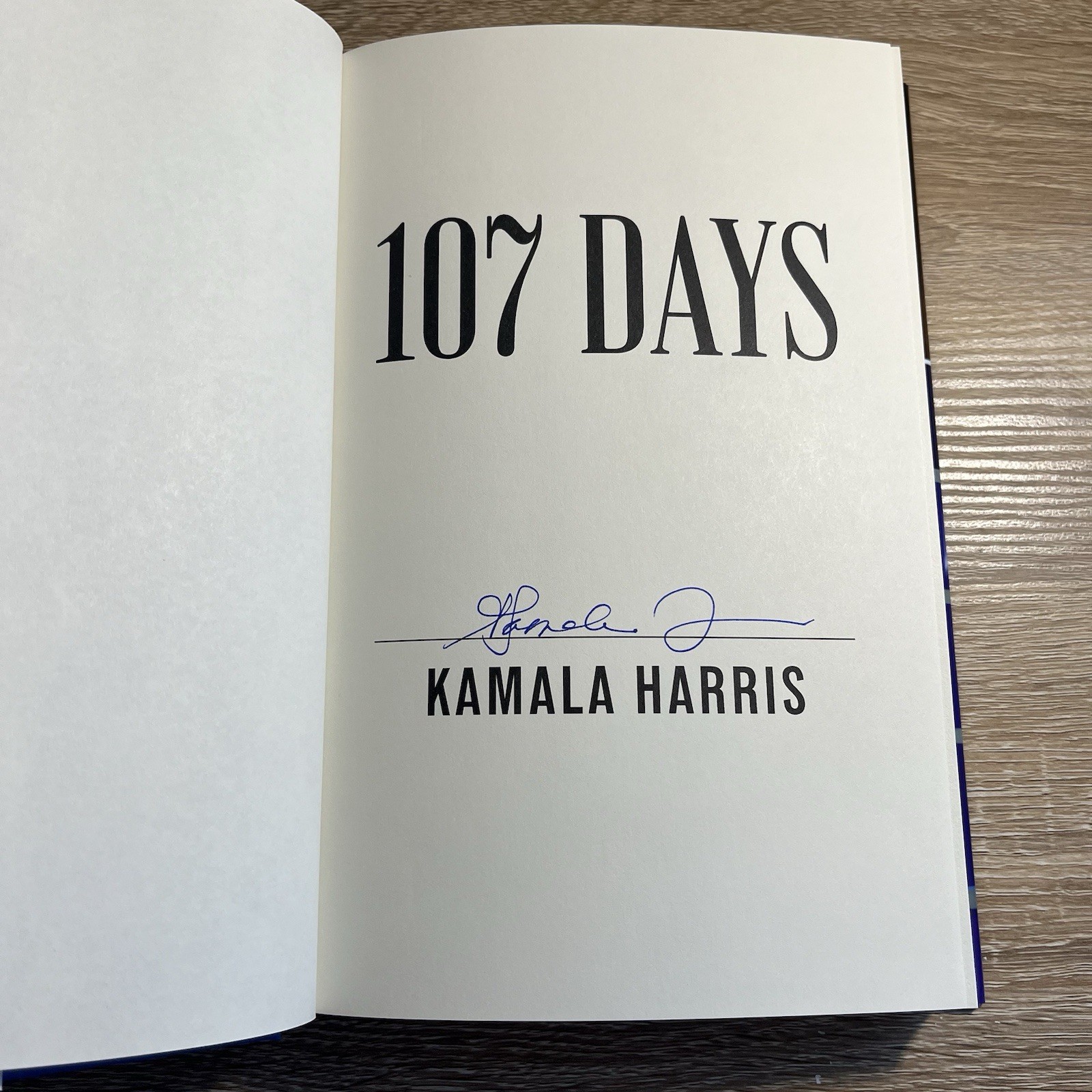 Kamala Harris Vice President SIGNED Book 107 Days HC AUTOGRAPHED | IN-HAND