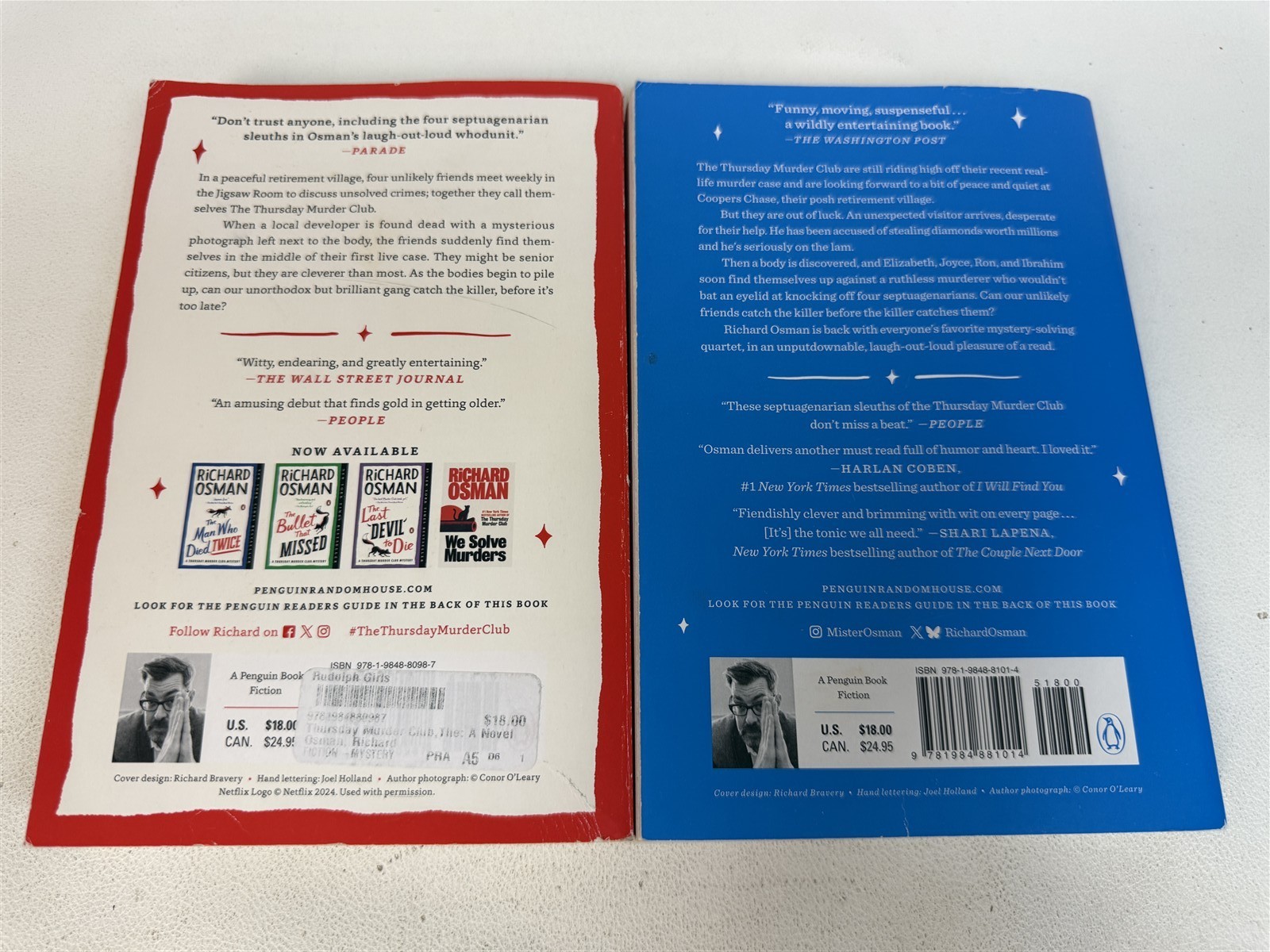 Richard Osman Lot 4 Thursday Murder Club Dies Twice Bullet Missed Last Devil Die