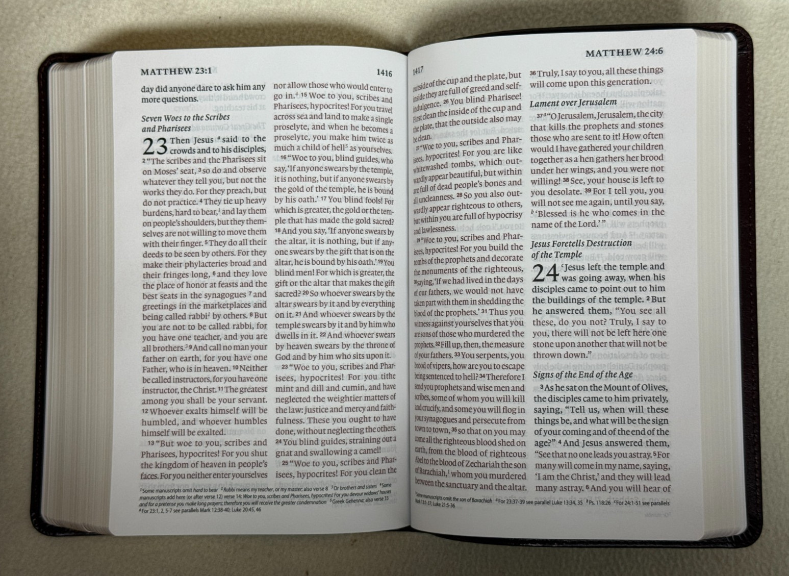 ESV Giant Print Personal Size Bible, Red Letter, TruTone, Mahogany