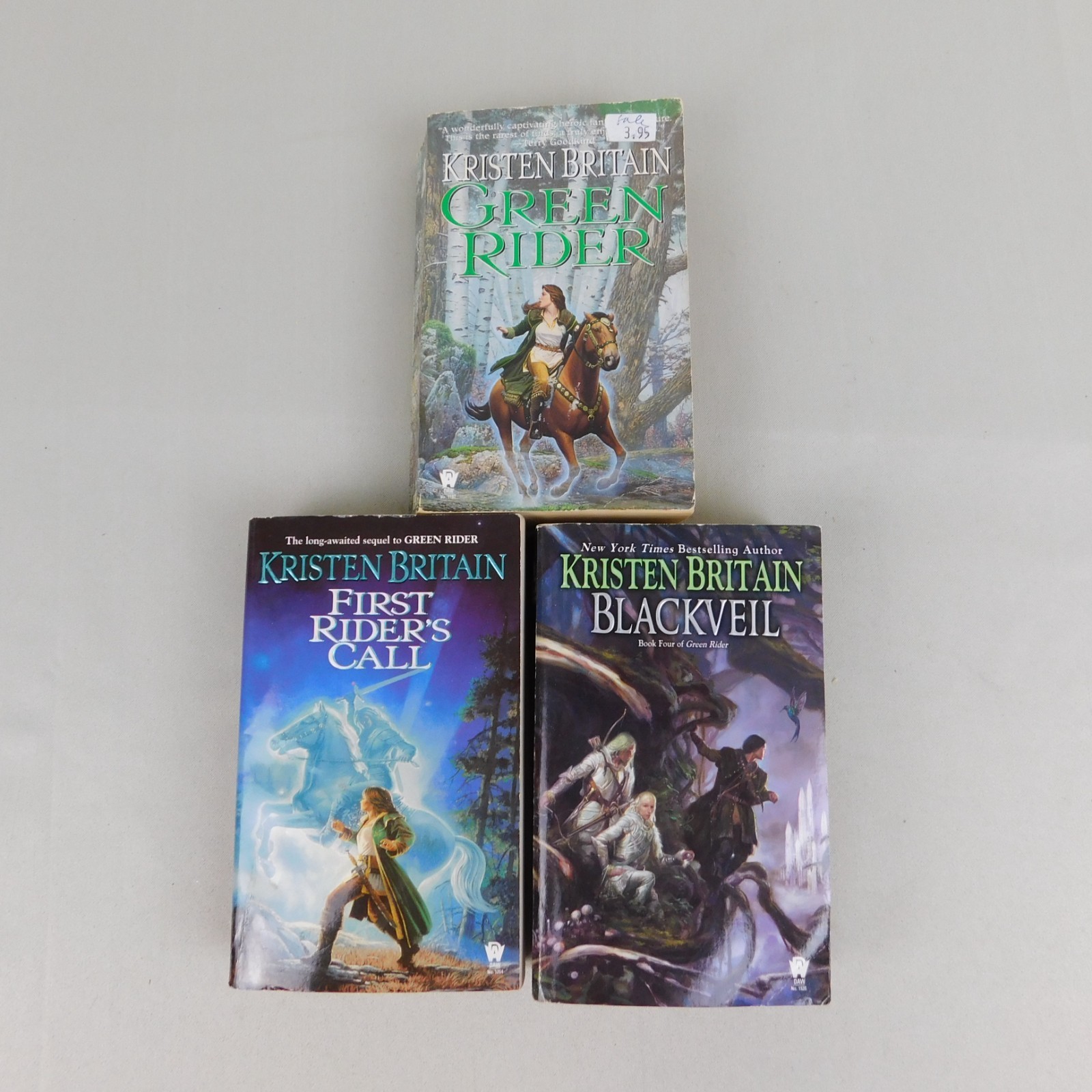 3pc Book Lot Kristen Britain Green Rider Series Paperback Novels #2048