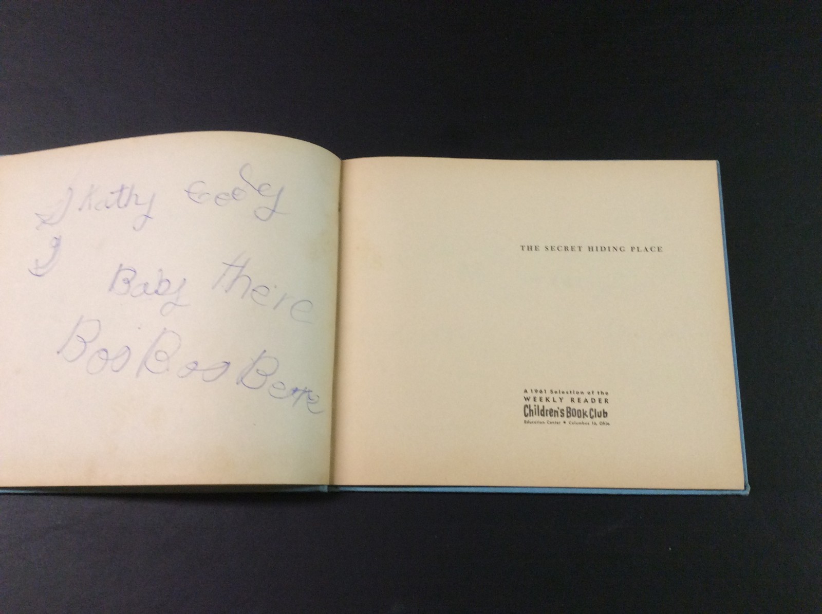 The Secret Hiding Place by Rainey Bennett Hardcover 1960 26 pages (Good)