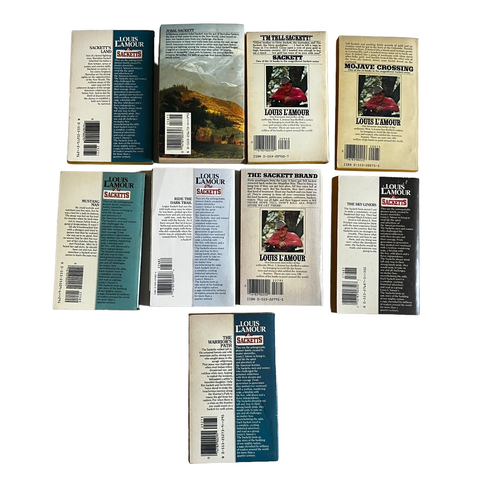 Set of 55 Louis Lamour Paperback Mixed Titles, Various Conditions, All Readable