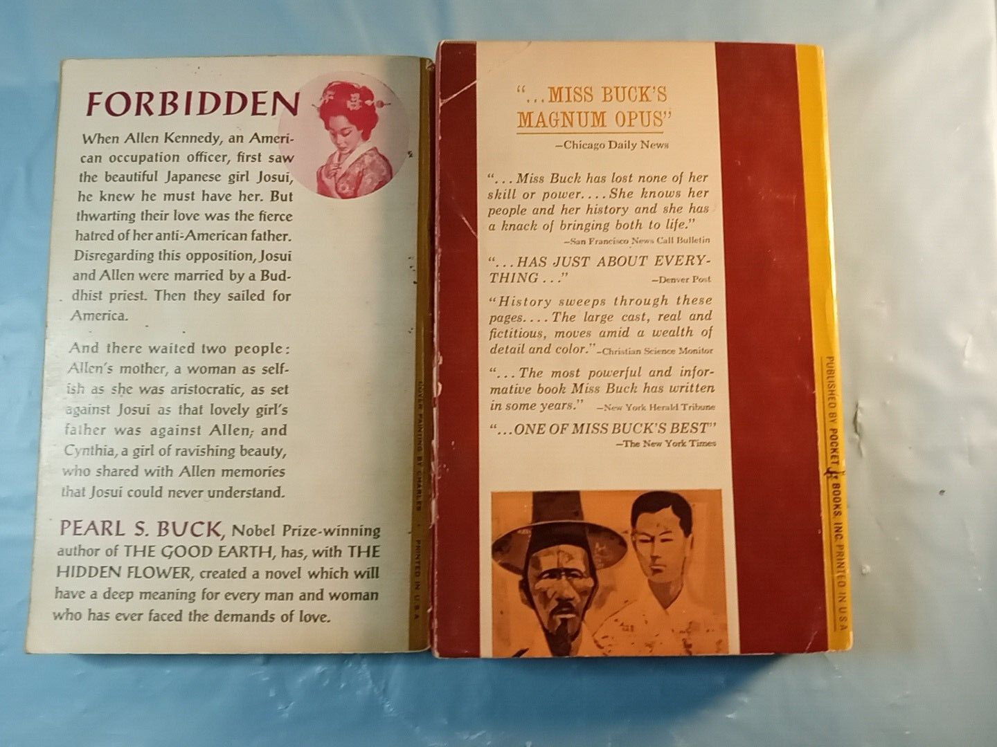 Pearl S. Buck Paperback Book Lot 4 Pocket Books Vintage early 1960s