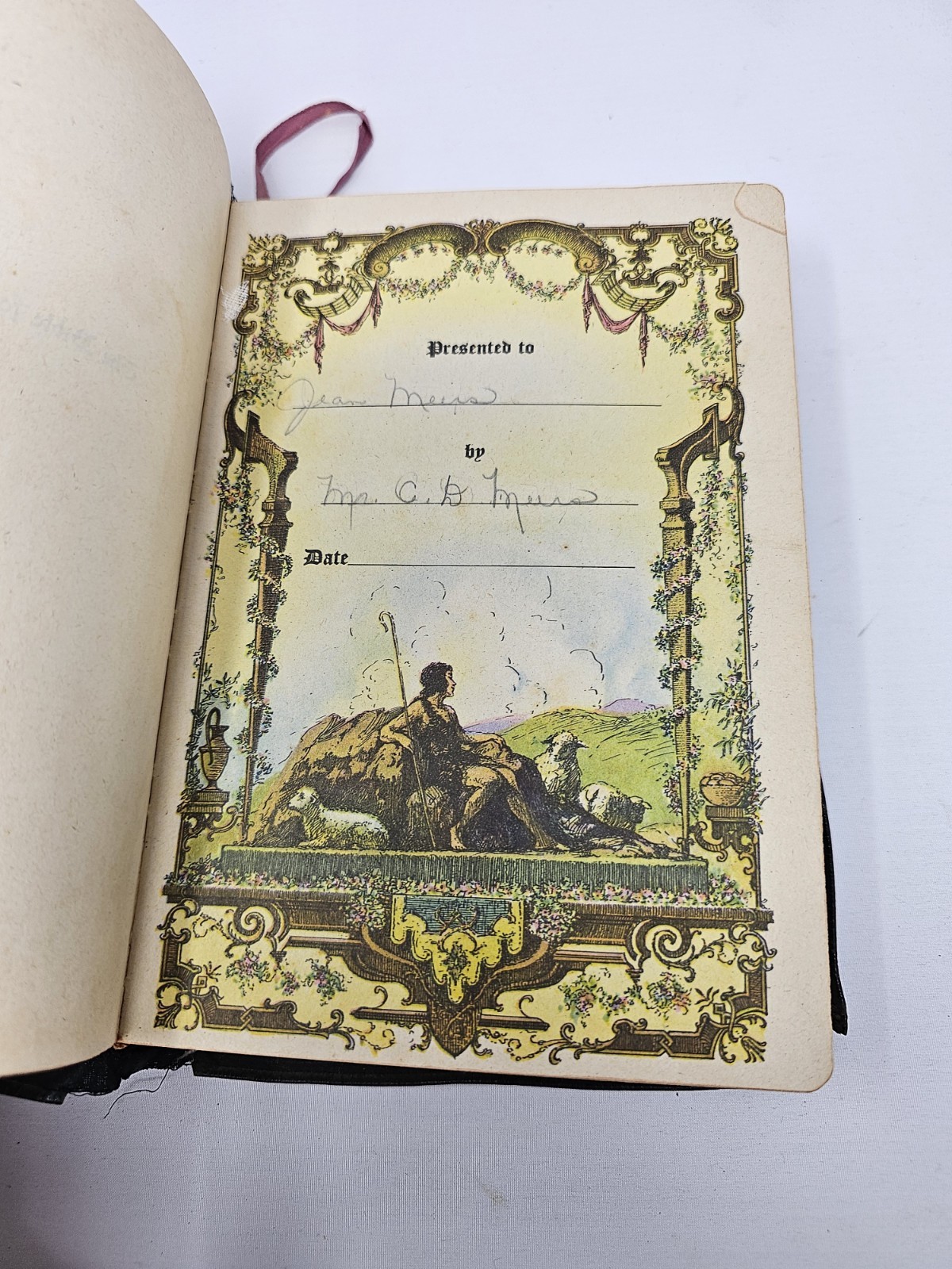 The Bible for Young Folks 1945 Illustrated Gold Gilt Page Edges Red Letter Ed.