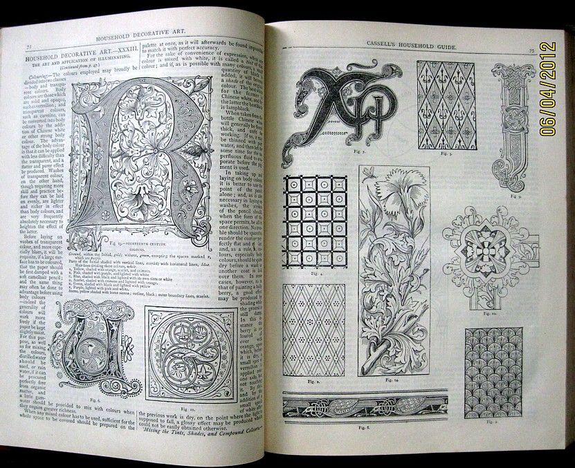 1880 Antique Cookbook Set Victorian House Home Guide Pastry Confectionery Crafts