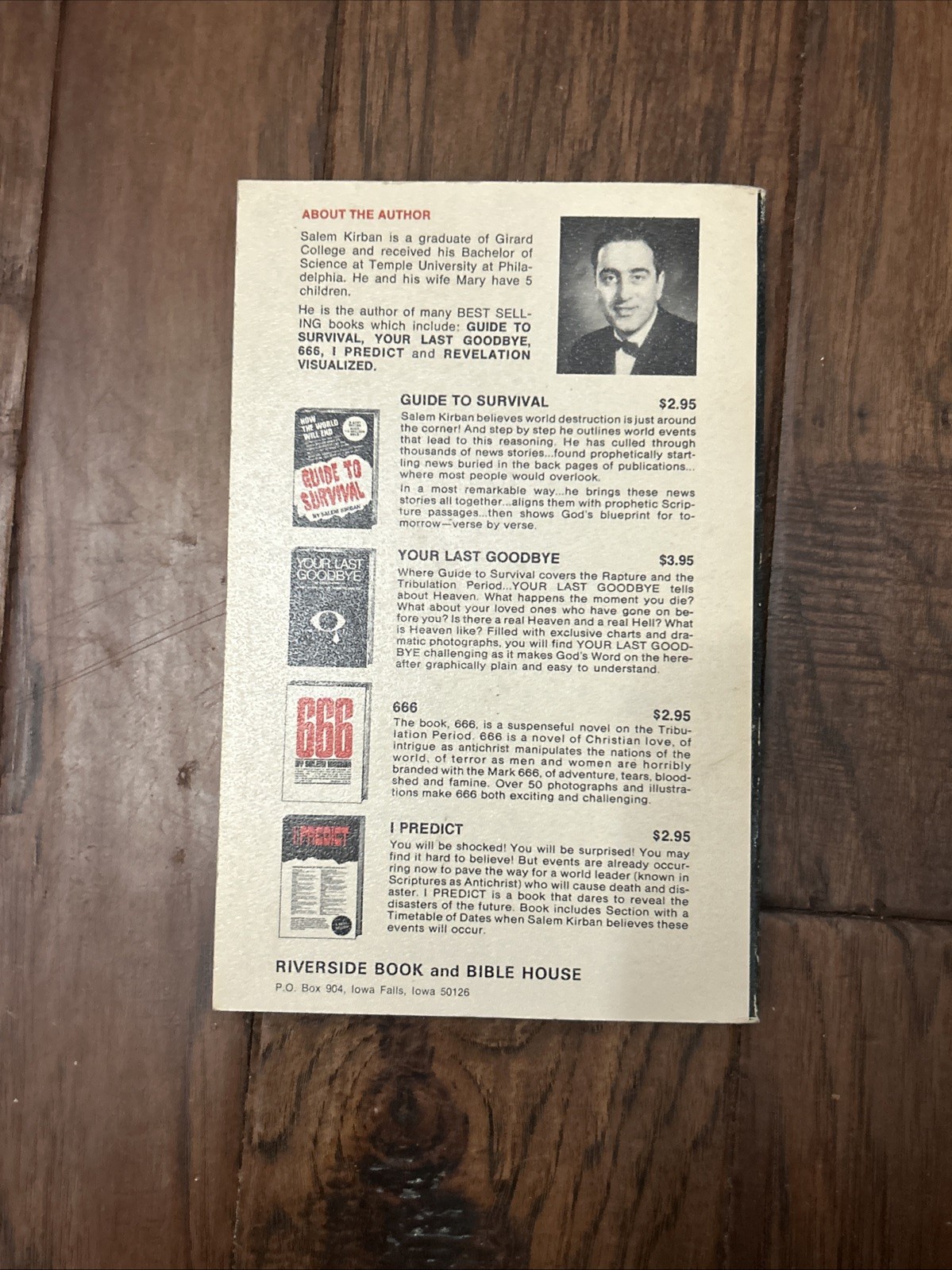 Your Last Goodbye Book By Salem Kirban What Happens the Moment You Die 1973