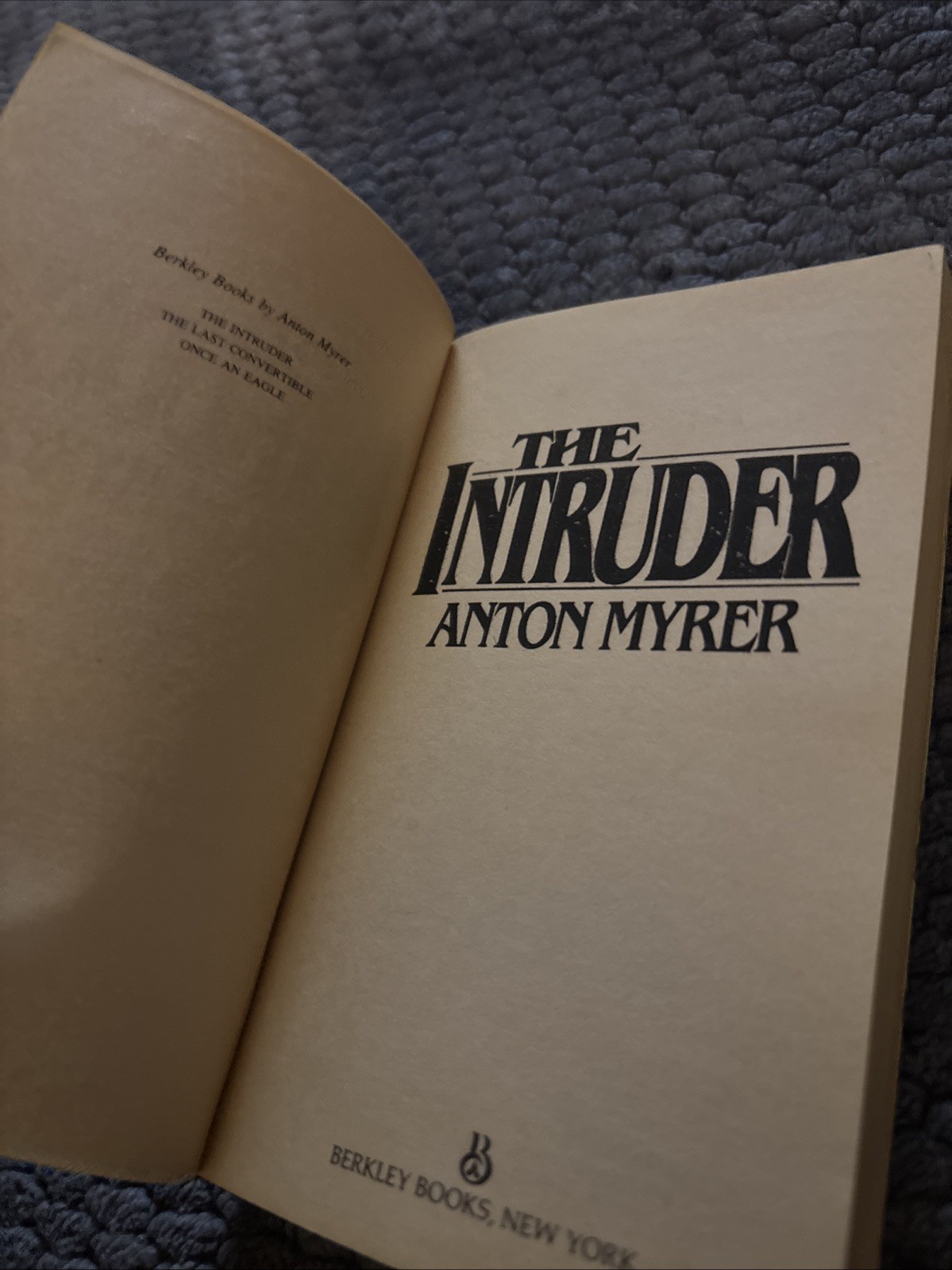 The Intruder by Anton Myrer (Berkley Paperback, 1980)