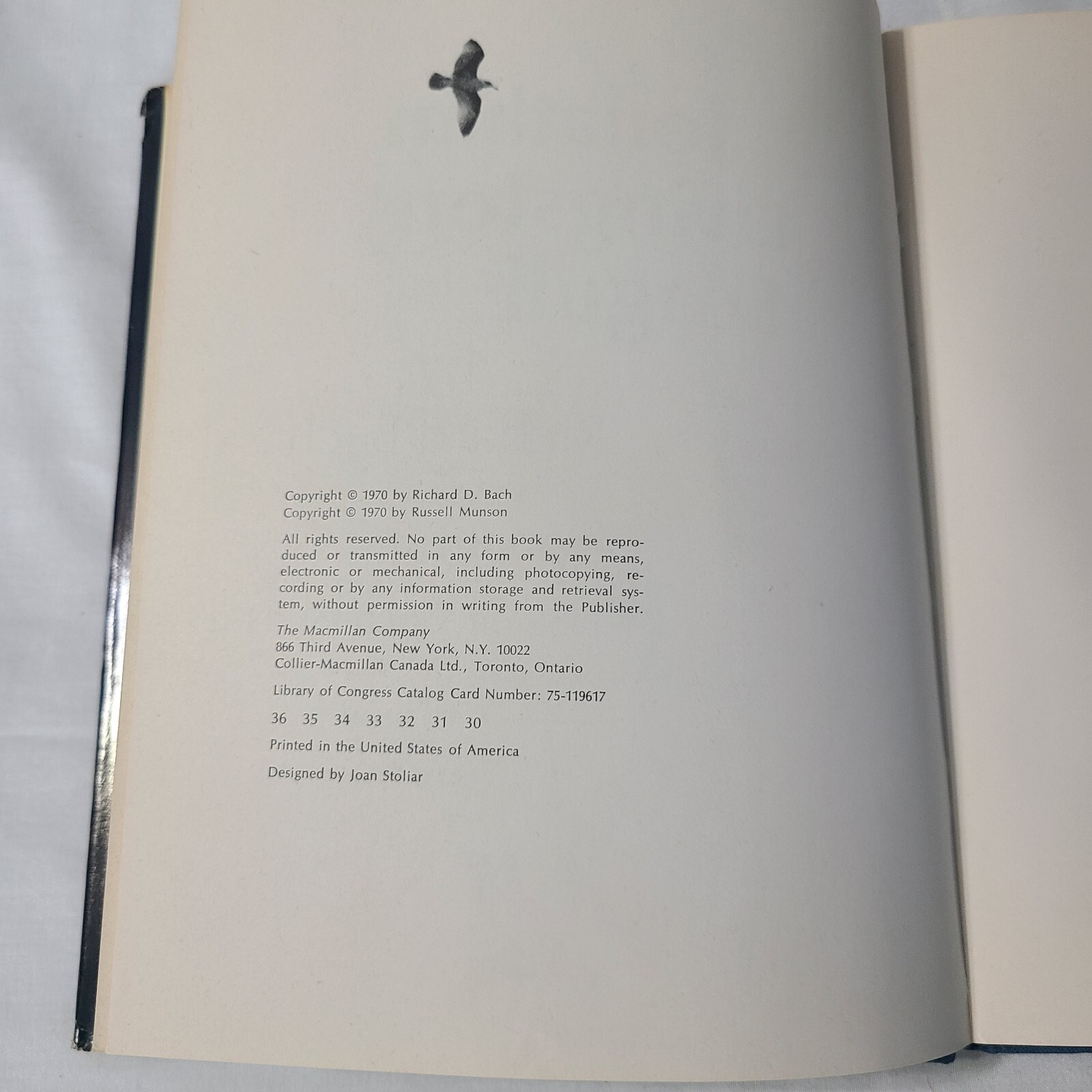 1970 The Macmillan Company, by Richard Bach, Jonathan Livingston Seagull