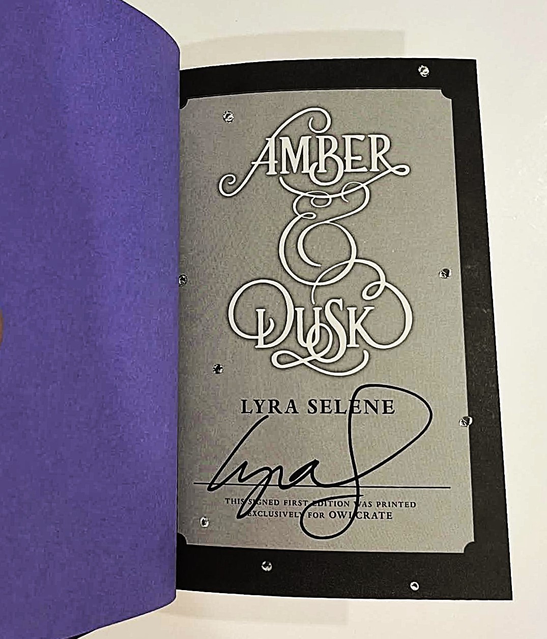 Amber and Dusk Lyra Selene SIGNED First Edition 1st Printing Hardcover DJ 2018