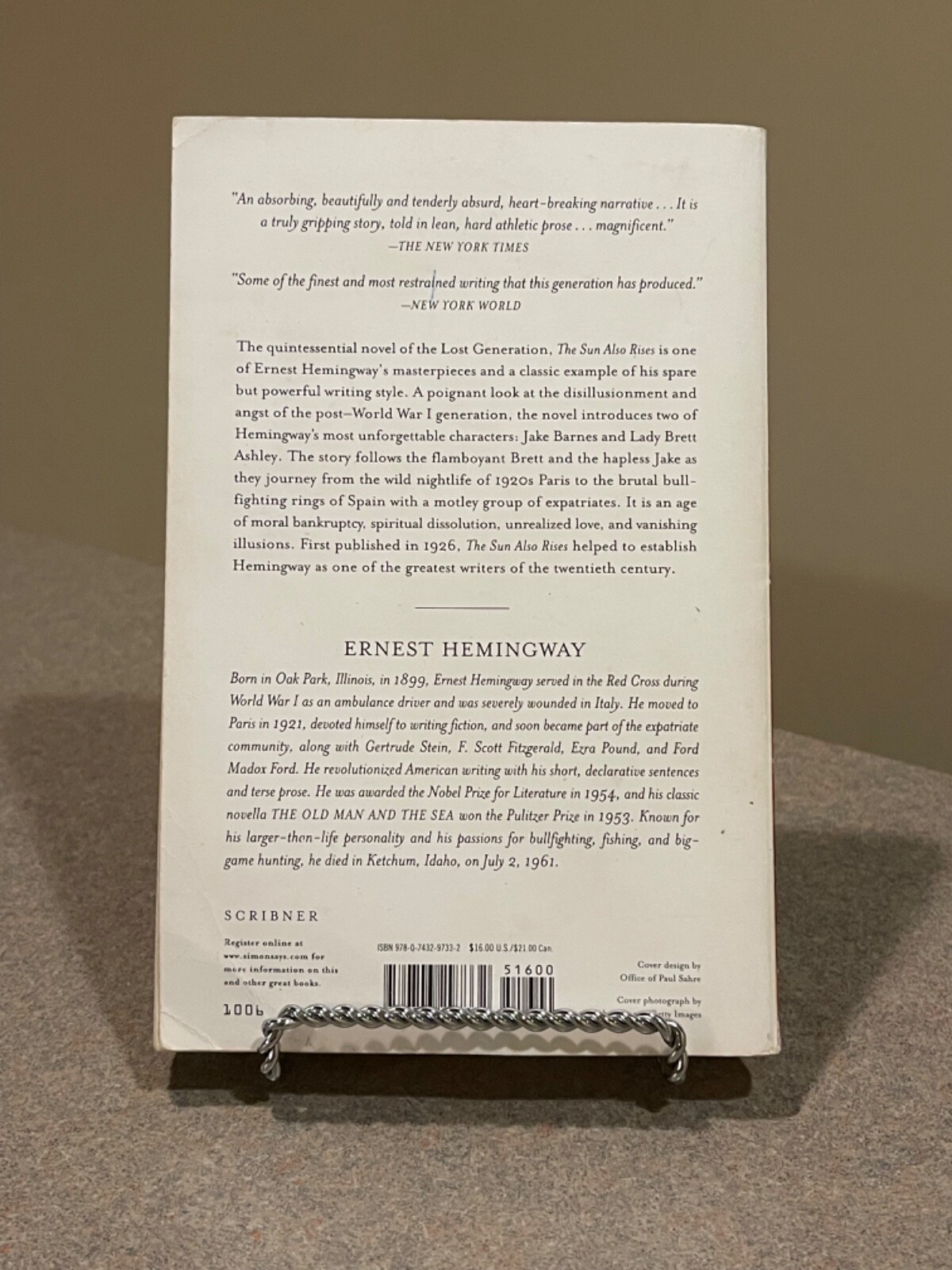 The Sun Also Rises by Ernest Hemingway (Scribner Trade Paperback)