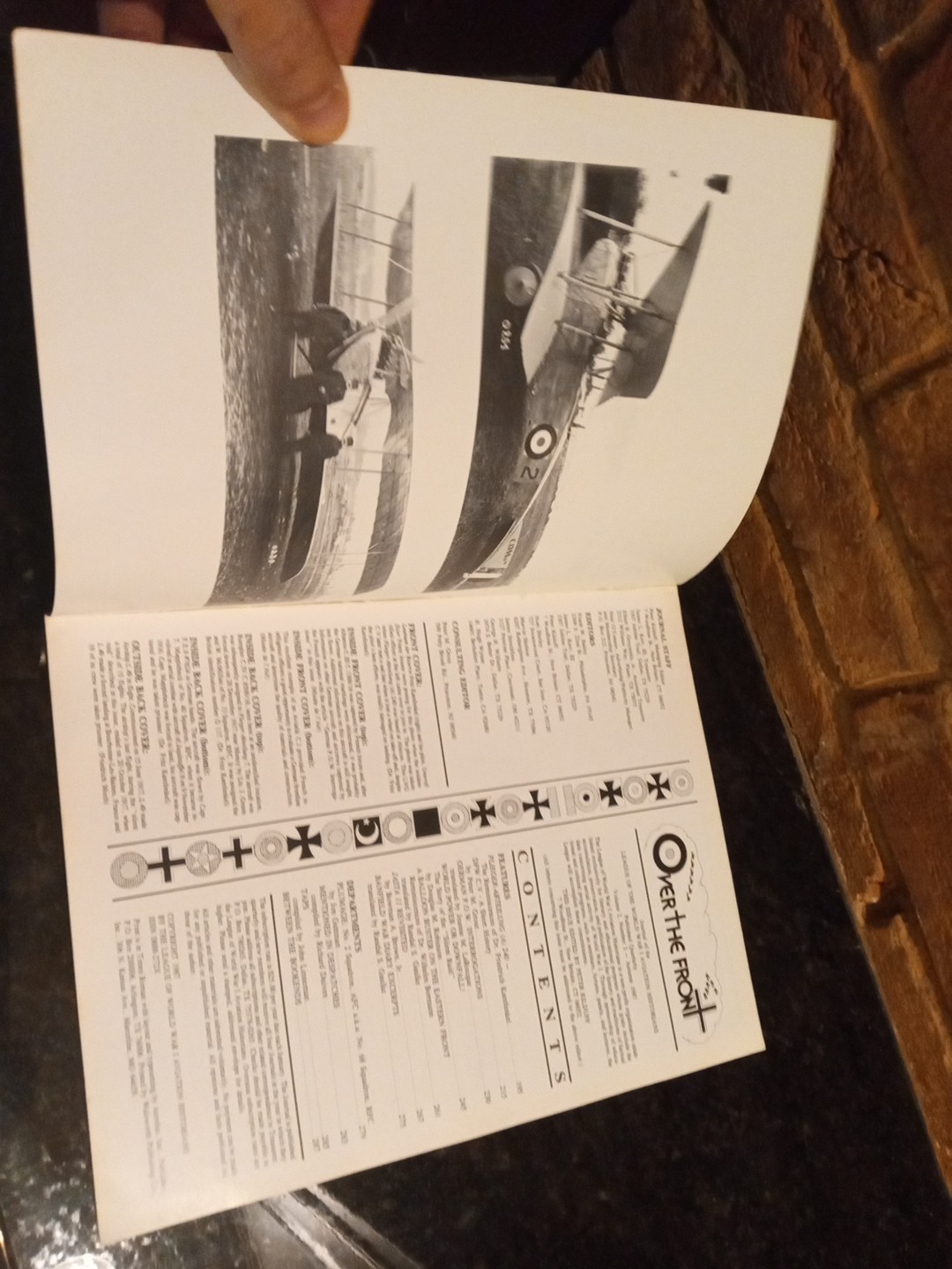“Over The Front” Quarterly WW1 Aviation Historians Vol 2 # 3 Aut 1987 Paperback