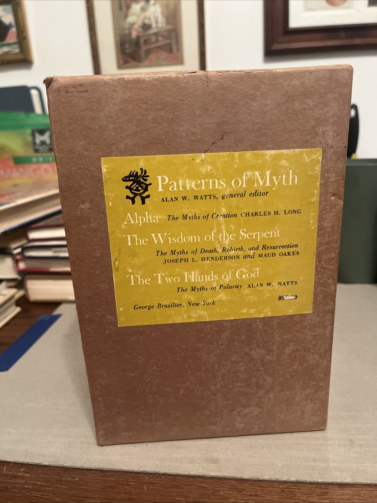 Patterns of Myth 3 Volume Set, Alan W. Watts (Editor) 1963 HC First Printing