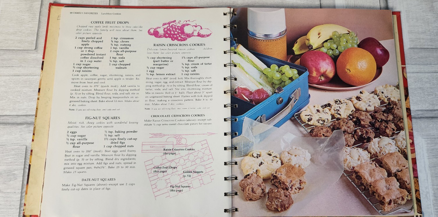 Betty Crocker’s Cooky Book 1973 450+ recipes grannycore color photos 156 pages
