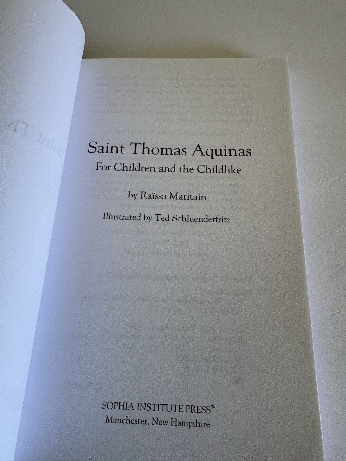 Saint Thomas Aquinas For Children and the – Paperback, by Raissa Maritain