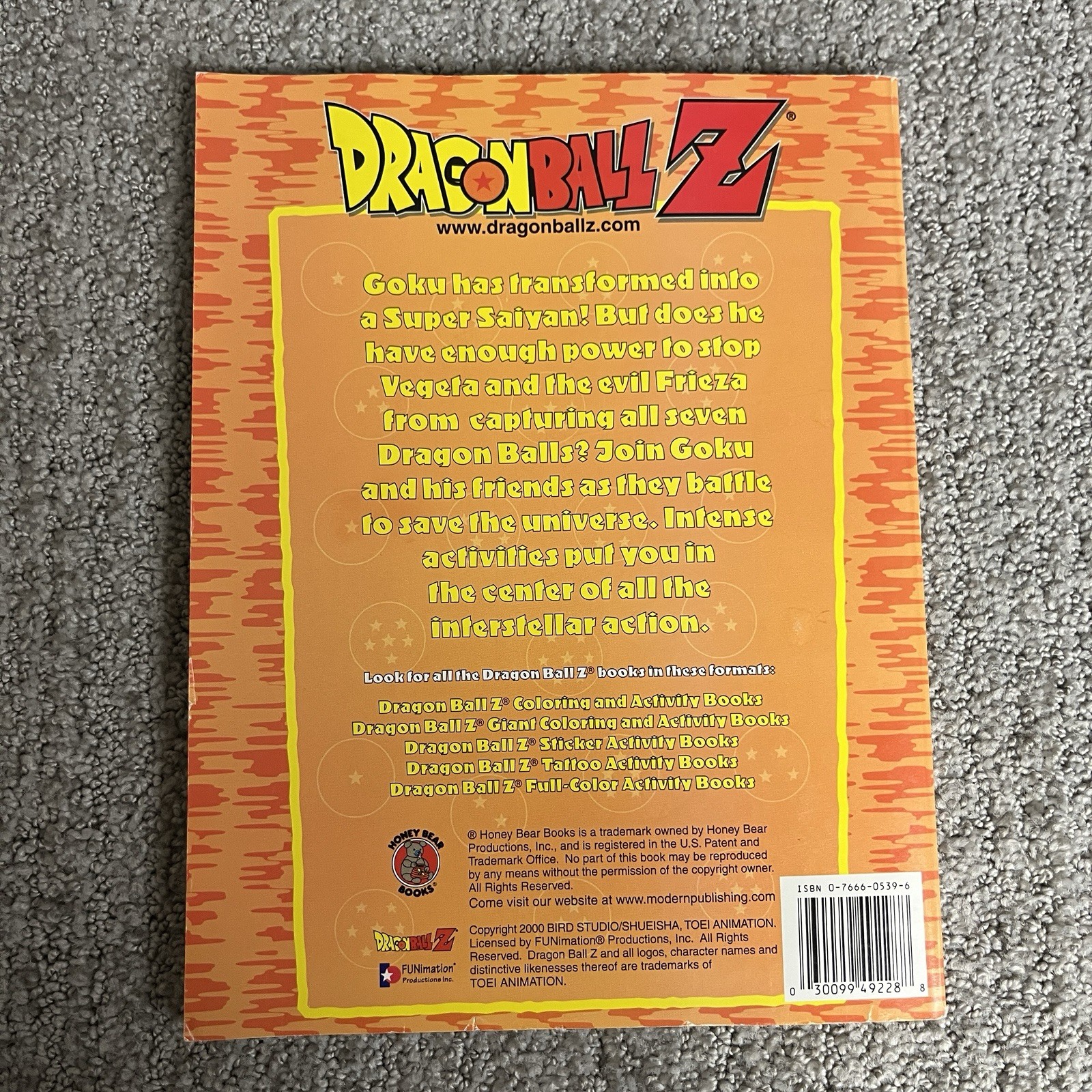 Vintage Dragon Ball Z Giant Coloring & Activity Books Lot of 2 (1 Page Used)