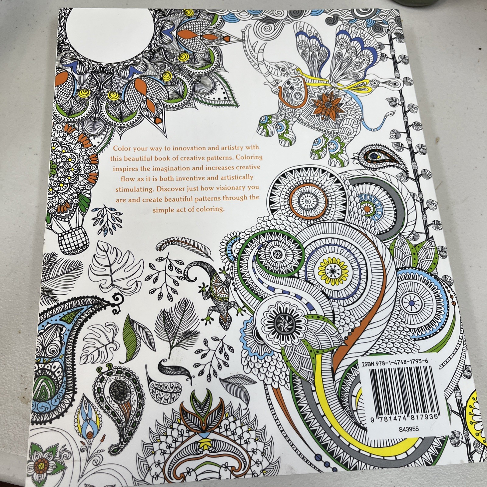 Adult Coloring for Creativity Book 288 Pages New Copyright 2015