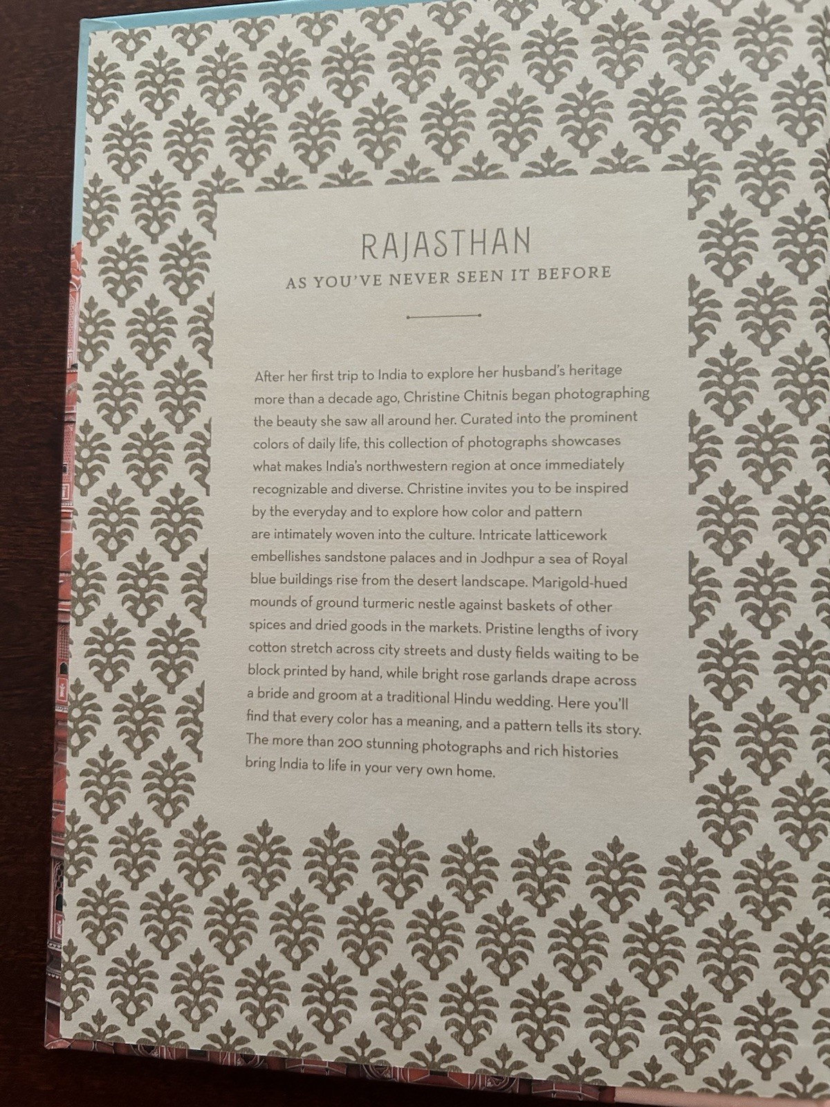 Patterns of India (2020 1st Edition Hardcover) By Christine Chitnis