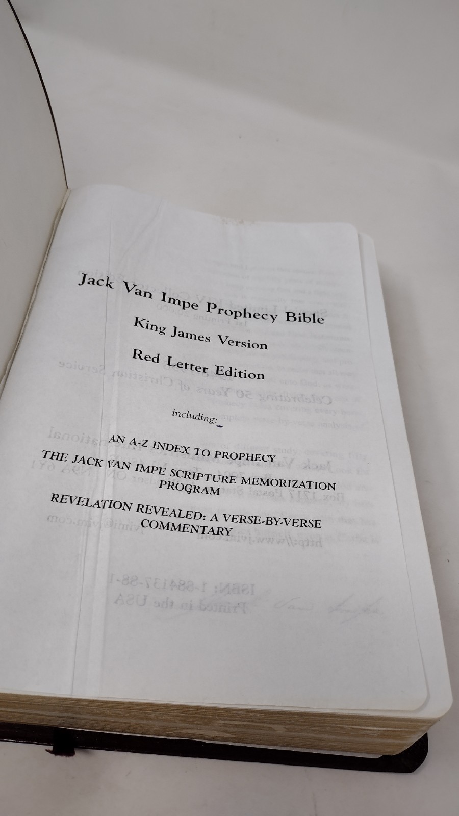 The Jack Van Impe Prophecy Bible Leather Limited Special Edition KJV RED Jesus