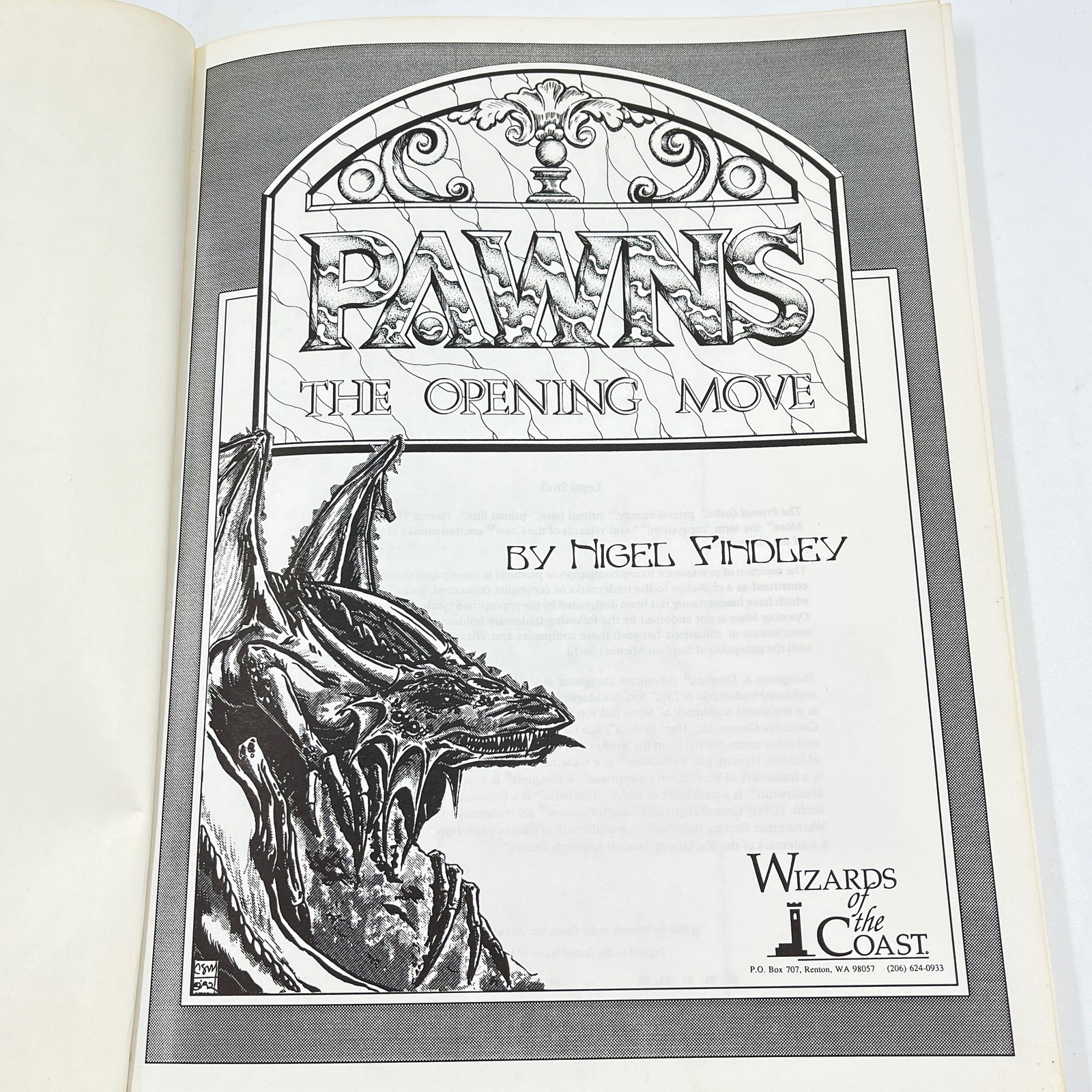 Wizards of the Coast The Primal Order – Pawns, The Opening Move Roleplay Book