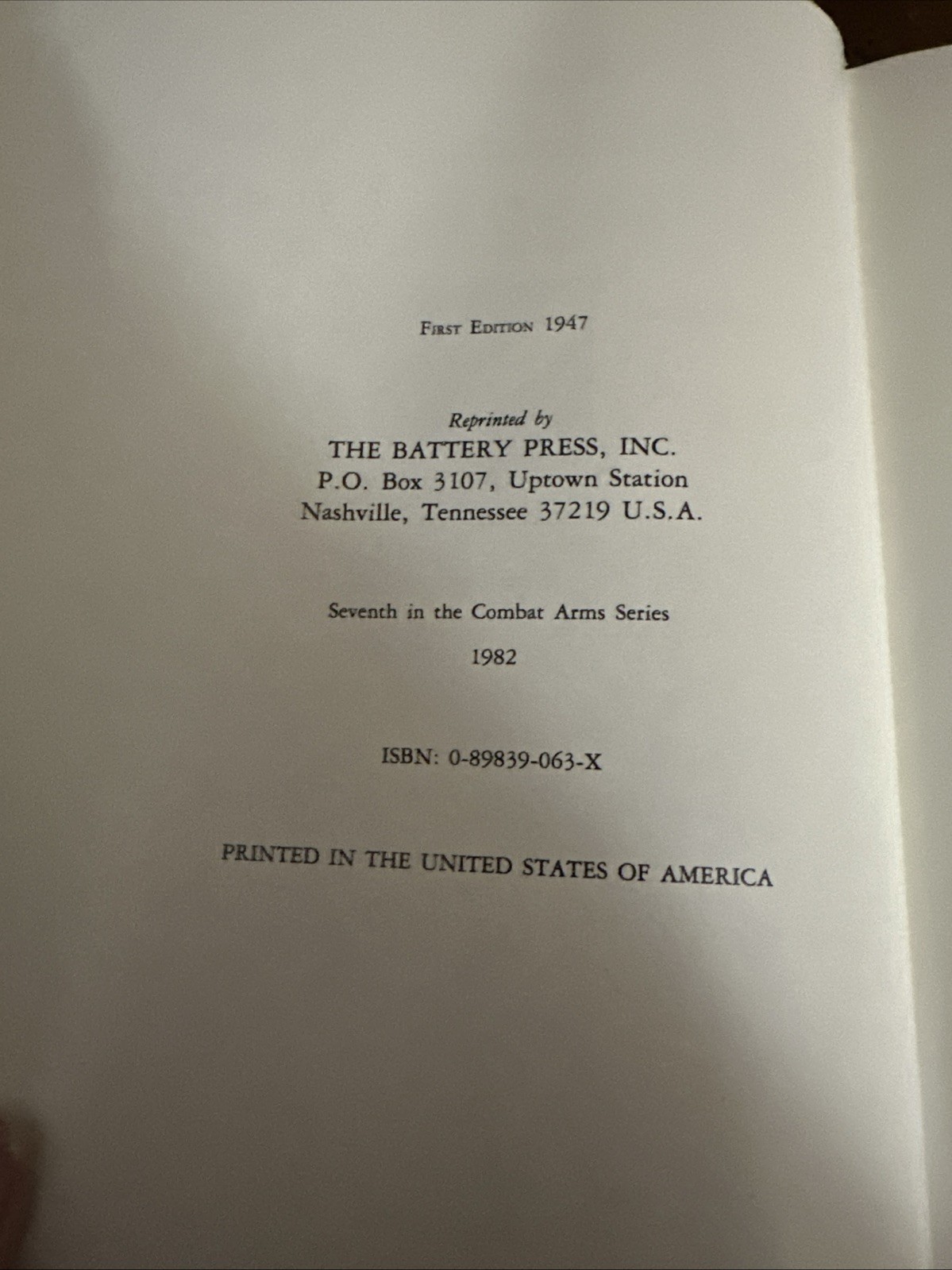 History Of The 398th Infantry Regiment In World War II Hardcover Very Good
