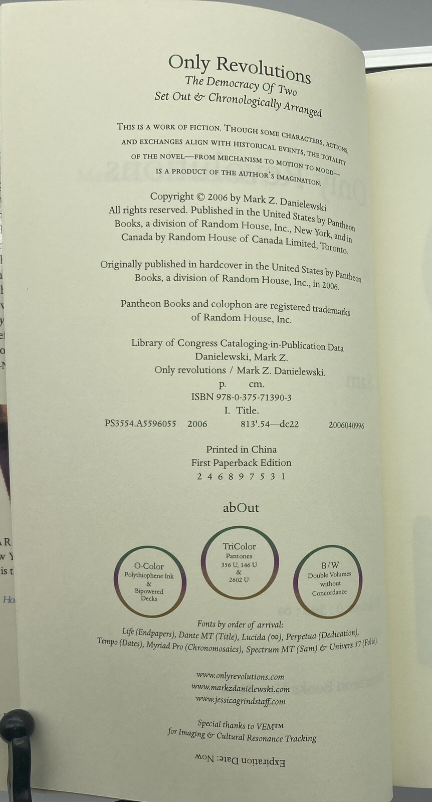 Only Revolutions: A Novel by Mark Z. Danielewski 1st Paperback Edition