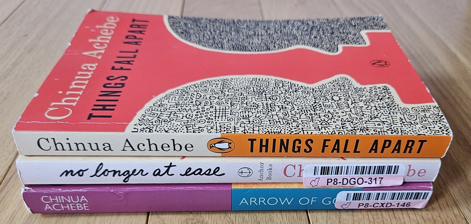 Lot Of 3 Books By Chinua Achebe: Arrow Of God, Things Fall Apart, No Longer At..