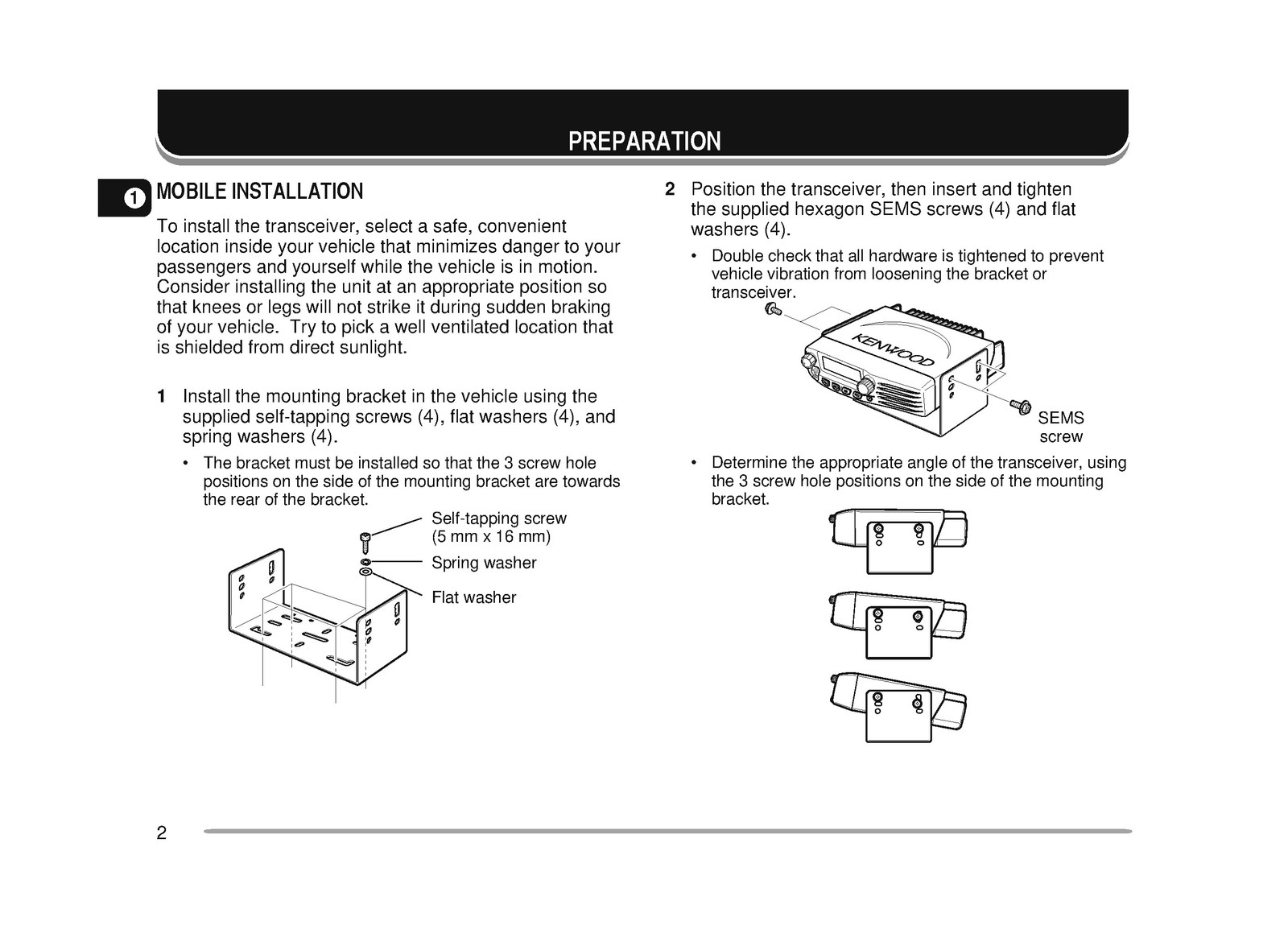 KENWOOD TM-281A TM-281E 144 MHz FM Transceiver Instruction Manual – WIRE BOUND