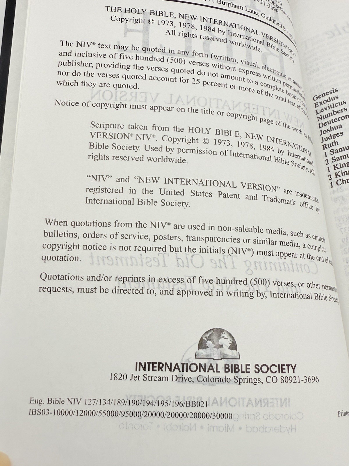 International Bible Society Holy Bible New International Version Hardcover 1984