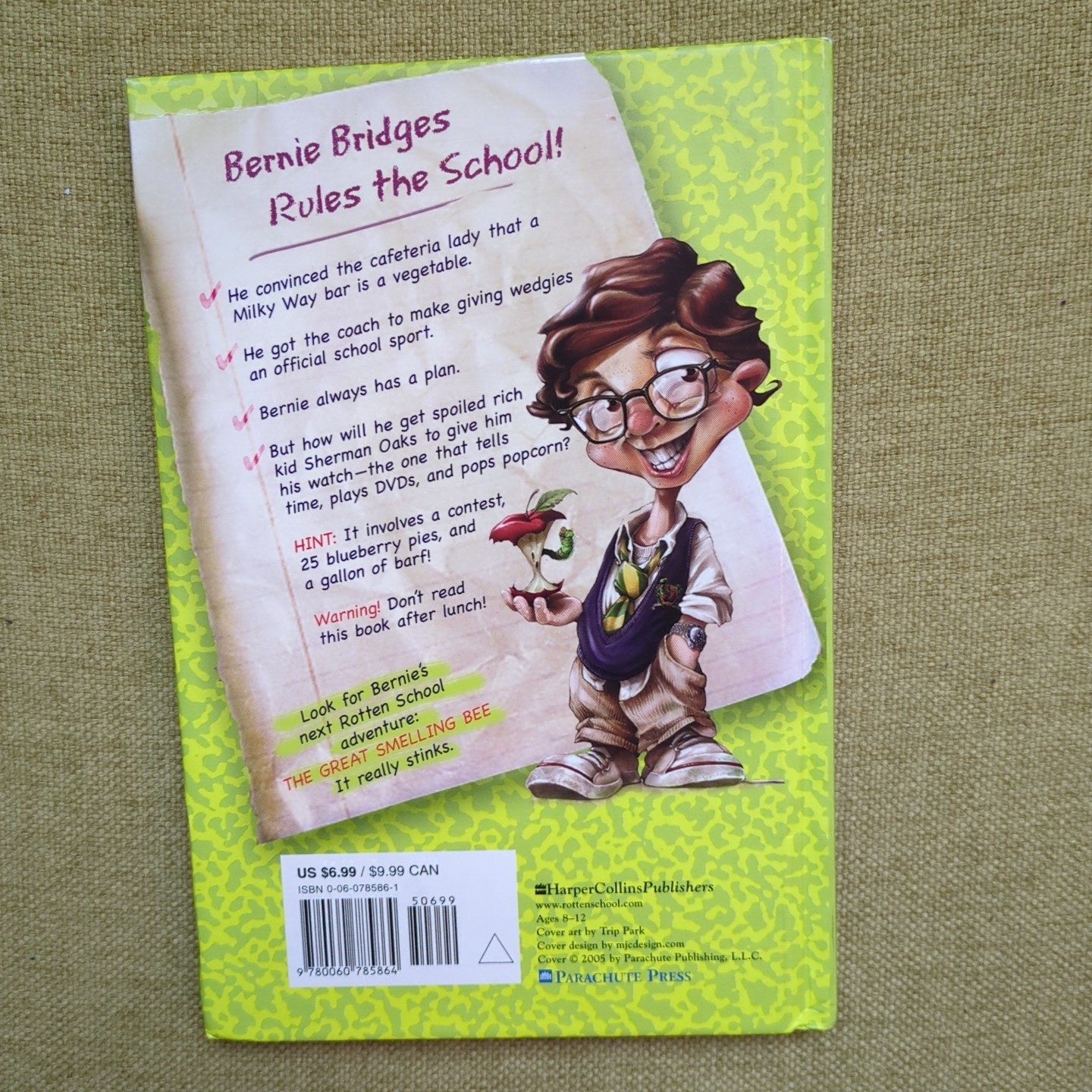 S1GNED 1st Edition Rotten School Big Blueberry Barf Off Stickers Inc R.L. Stine