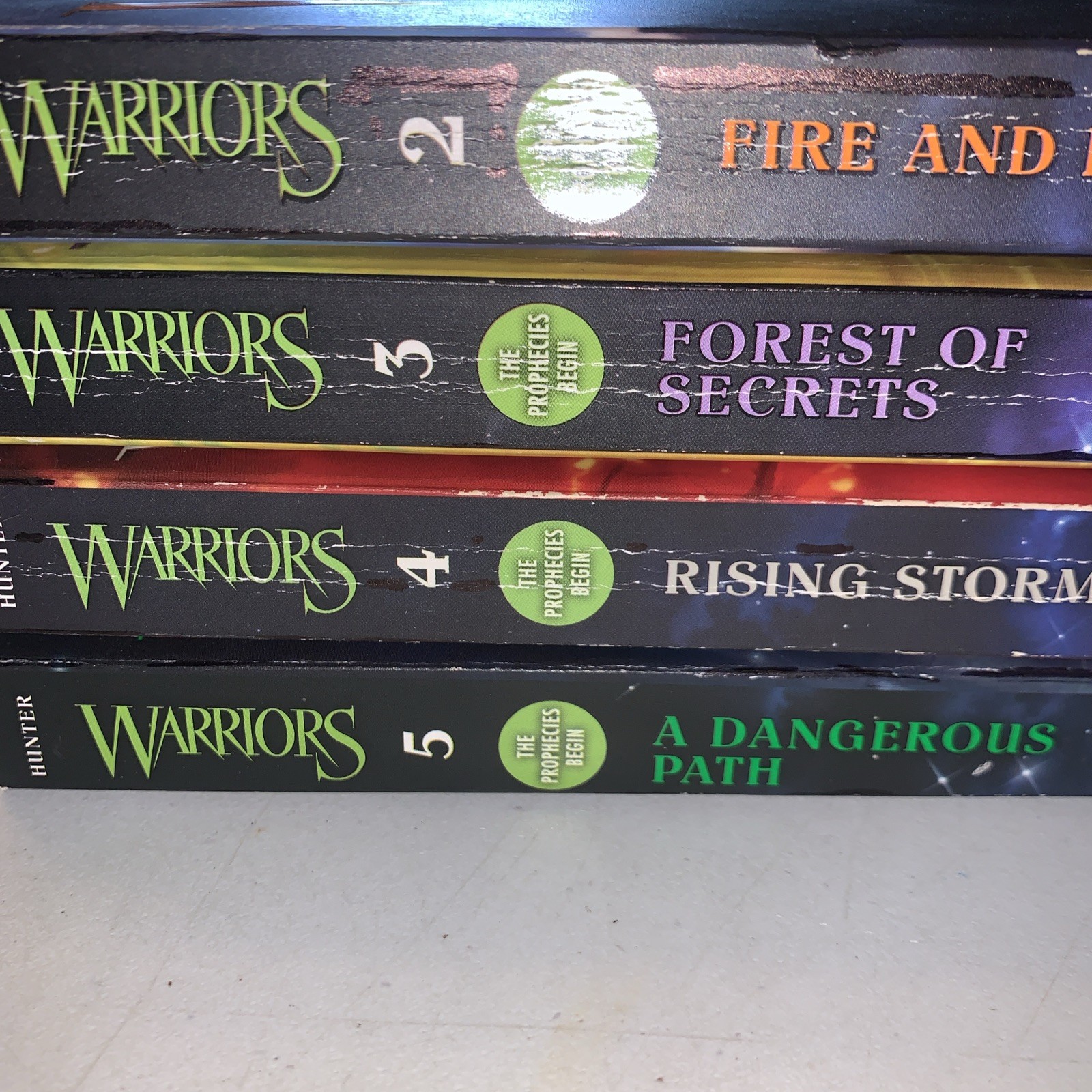 Warriors By Erin Hunter #2,3,4,5 Lot Of Paperback Books 1 W Damage See Pics