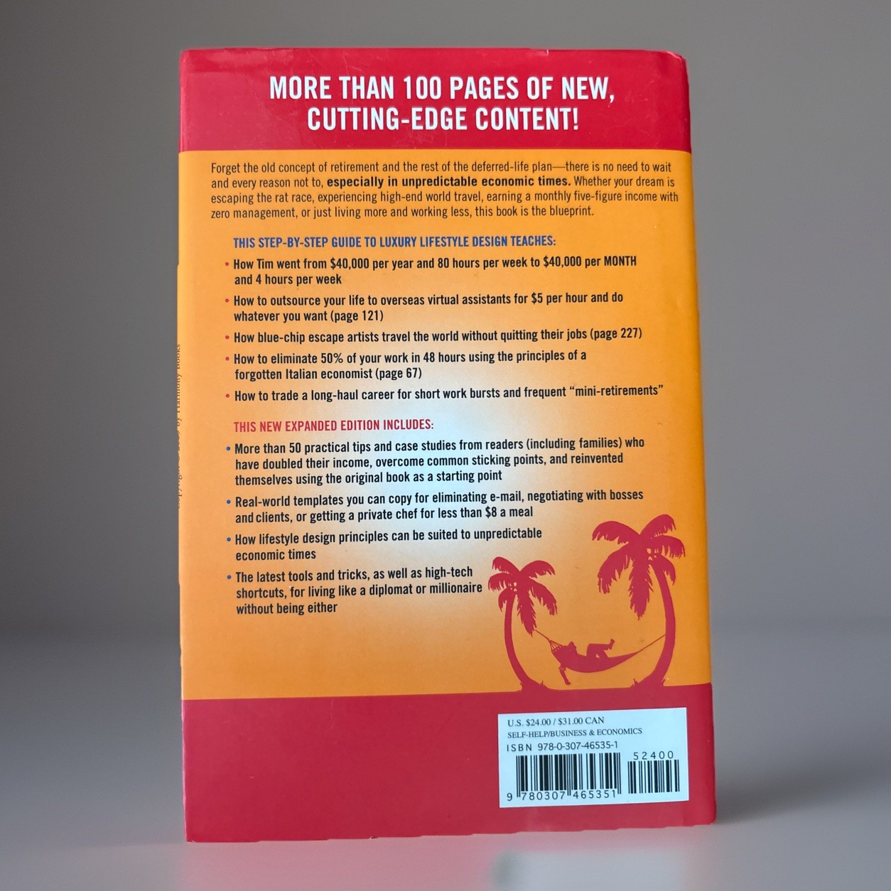 The 4-Hour Workweek Hardcover Book by Timothy Ferriss Expanded & Updated Version