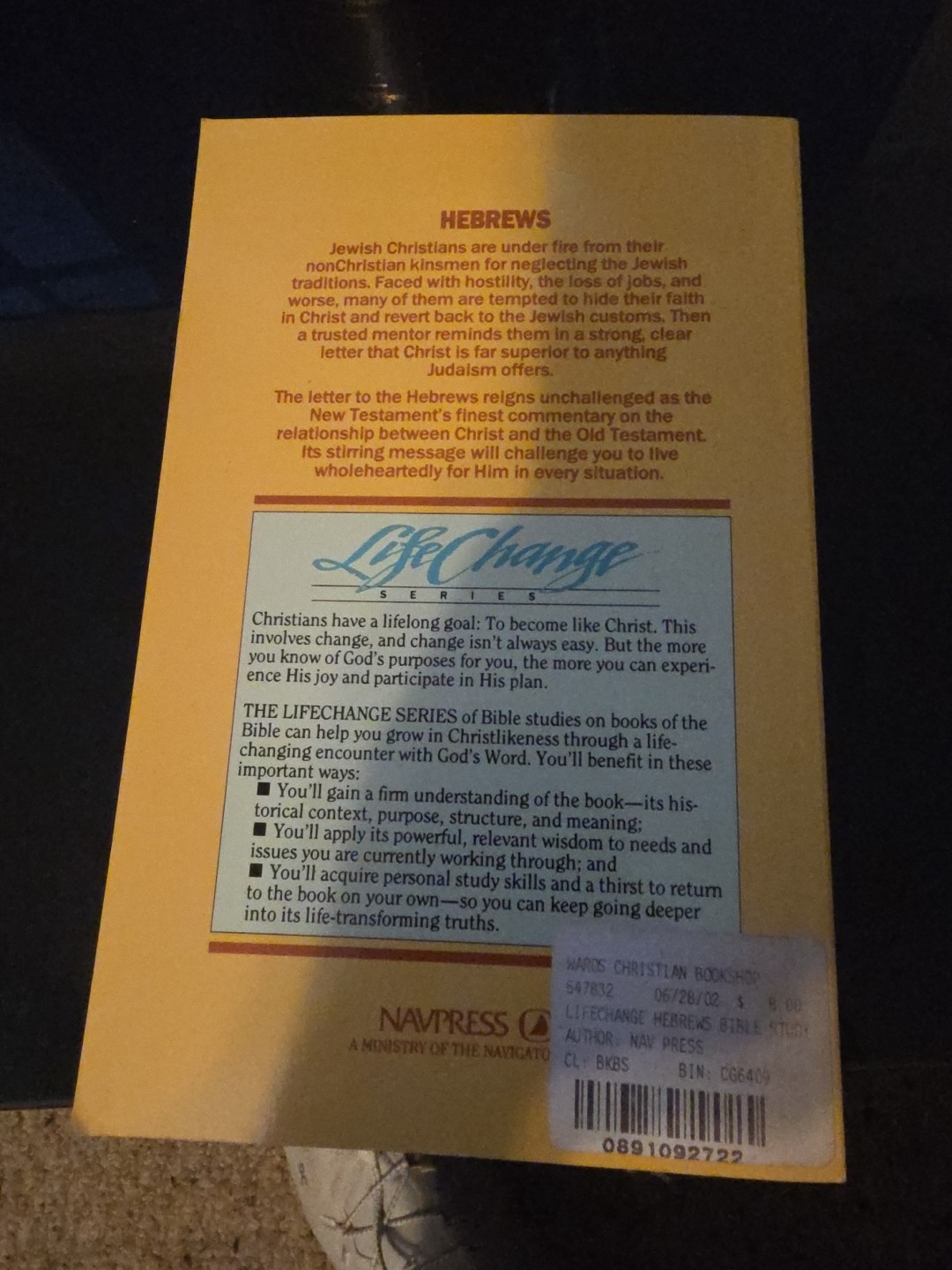 Hebrews by Navigators Staff (2018, Trade Paperback)