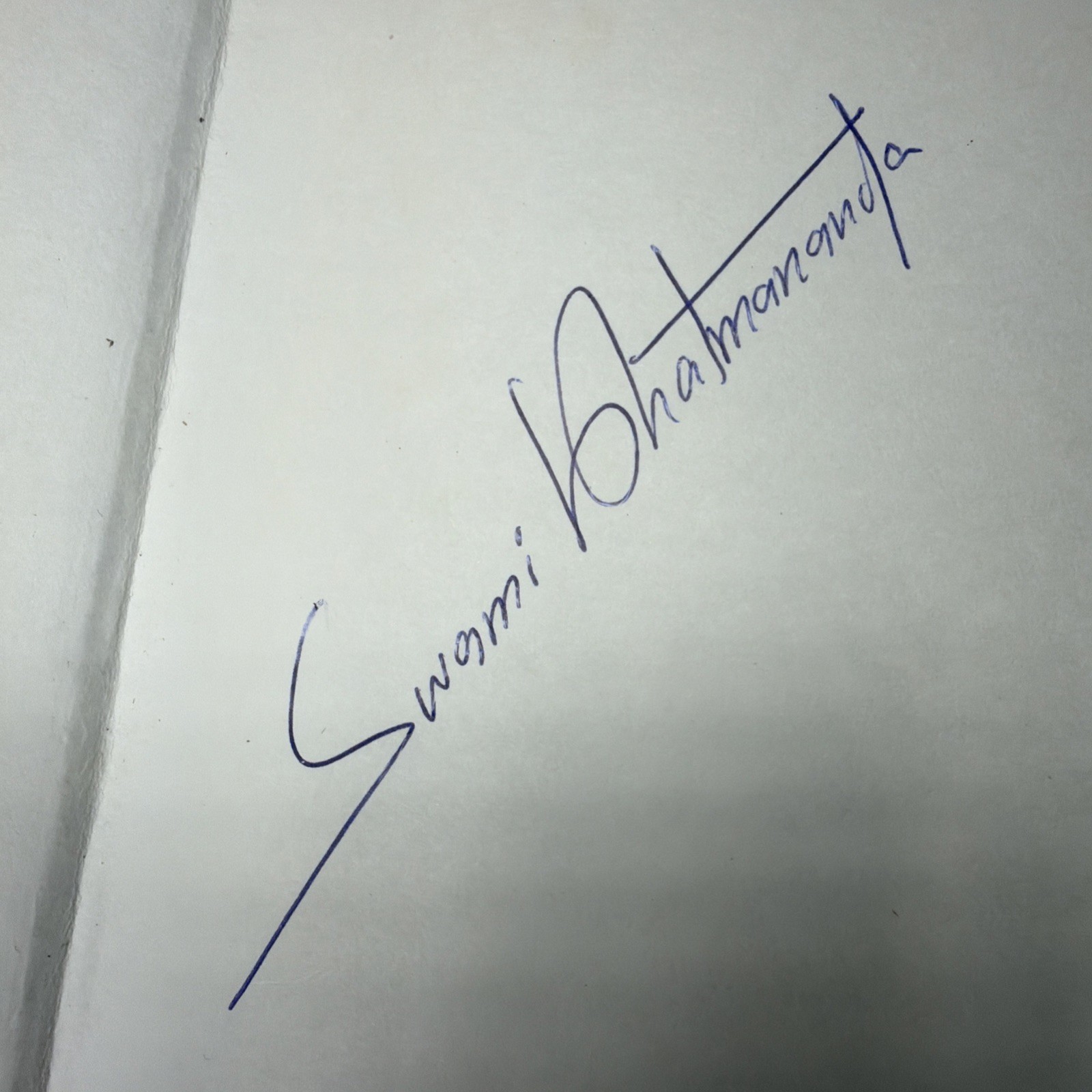 FROM THE UNREAL TO THE REAL By Swami Bhashyananda – Hardcover, Signed By Author
