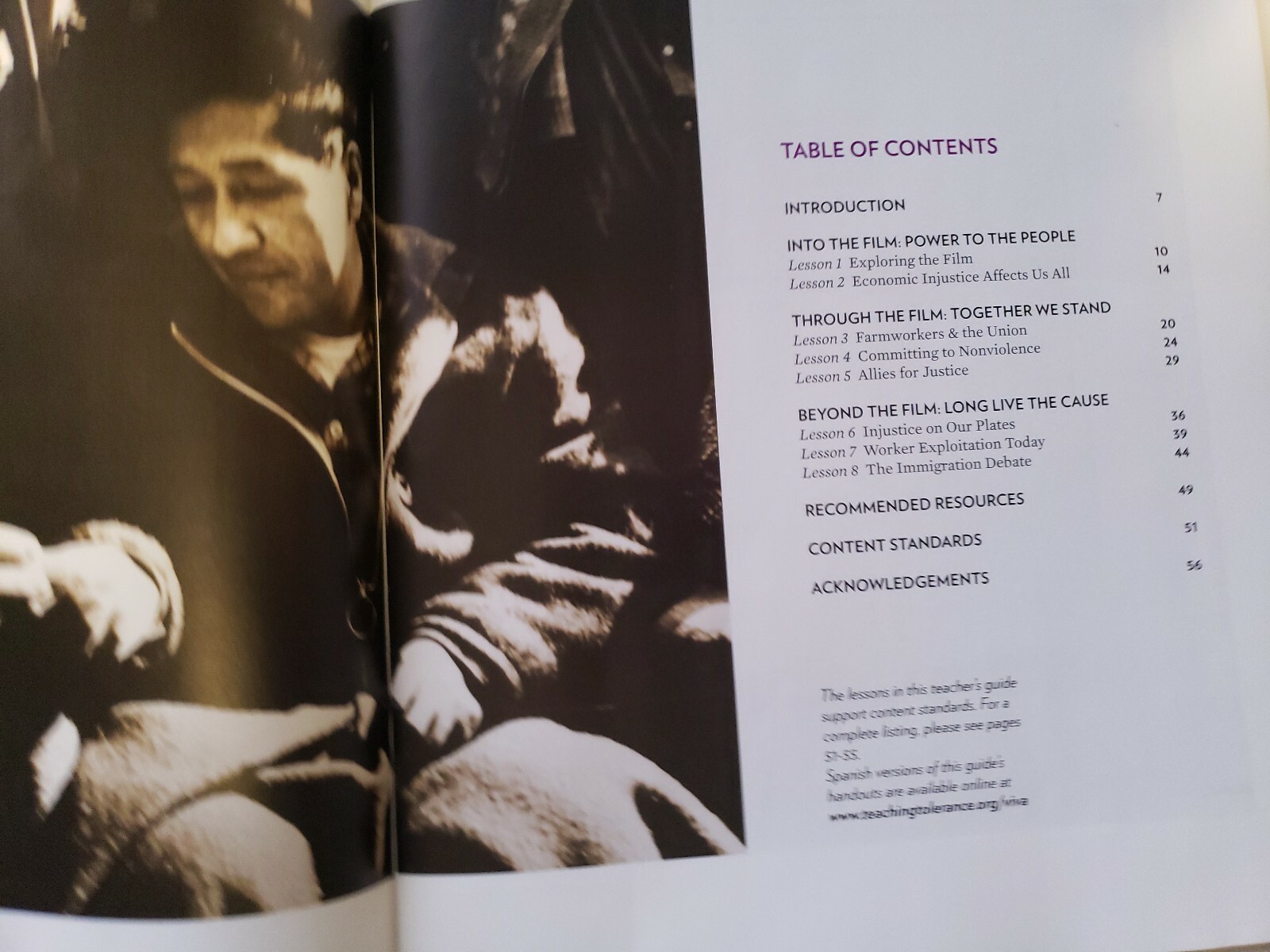Viva La Causa The Story of Cesar Chavez TEACHER’S GUIDE Teaching Tolerance SO5