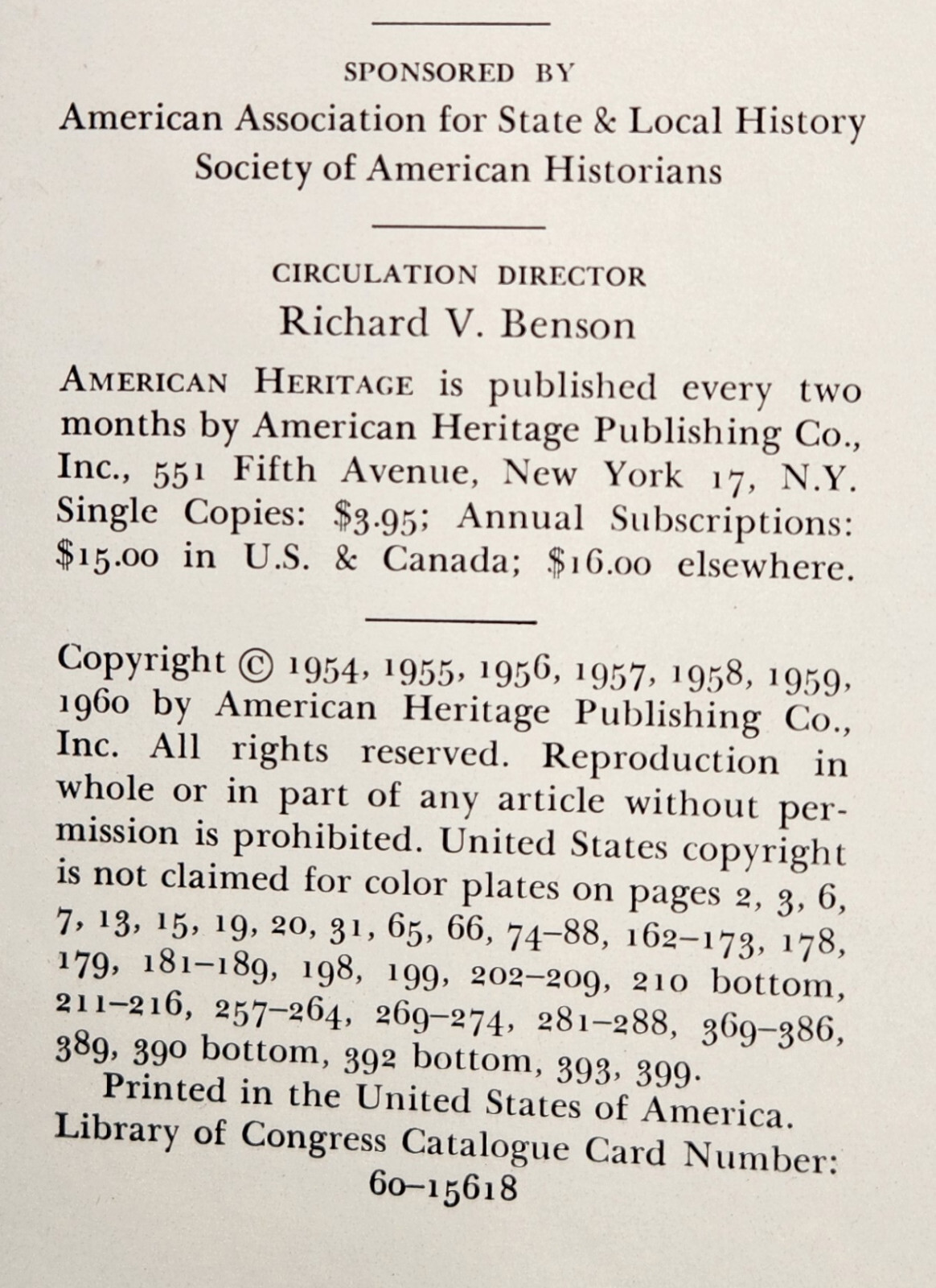 A Treasury Of American Heritage Jumbo 1960 Hardcover 400 Pages