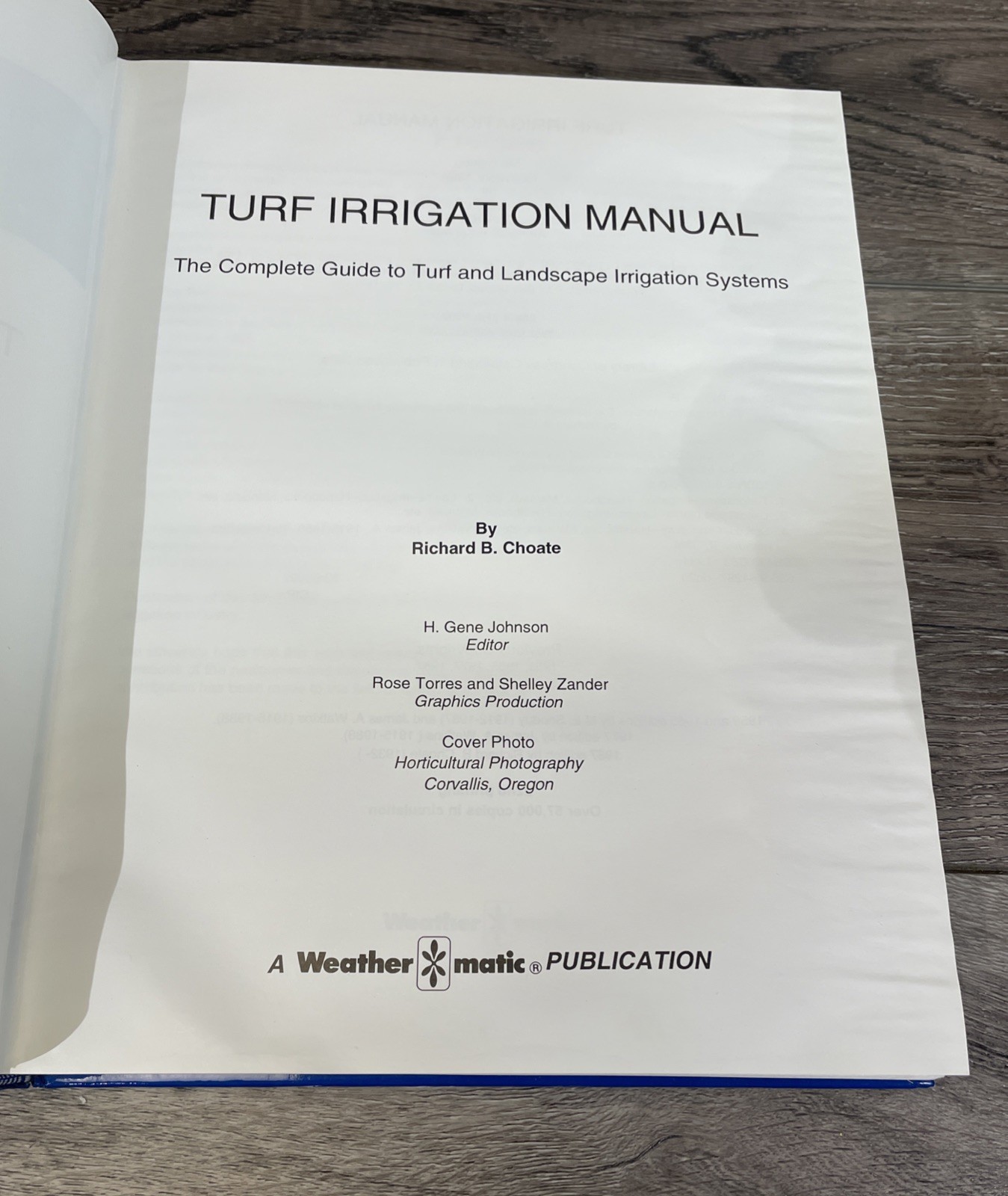 Turf Irrigation Manual Complete Guide to Turf and Landscape Irrigation Choate