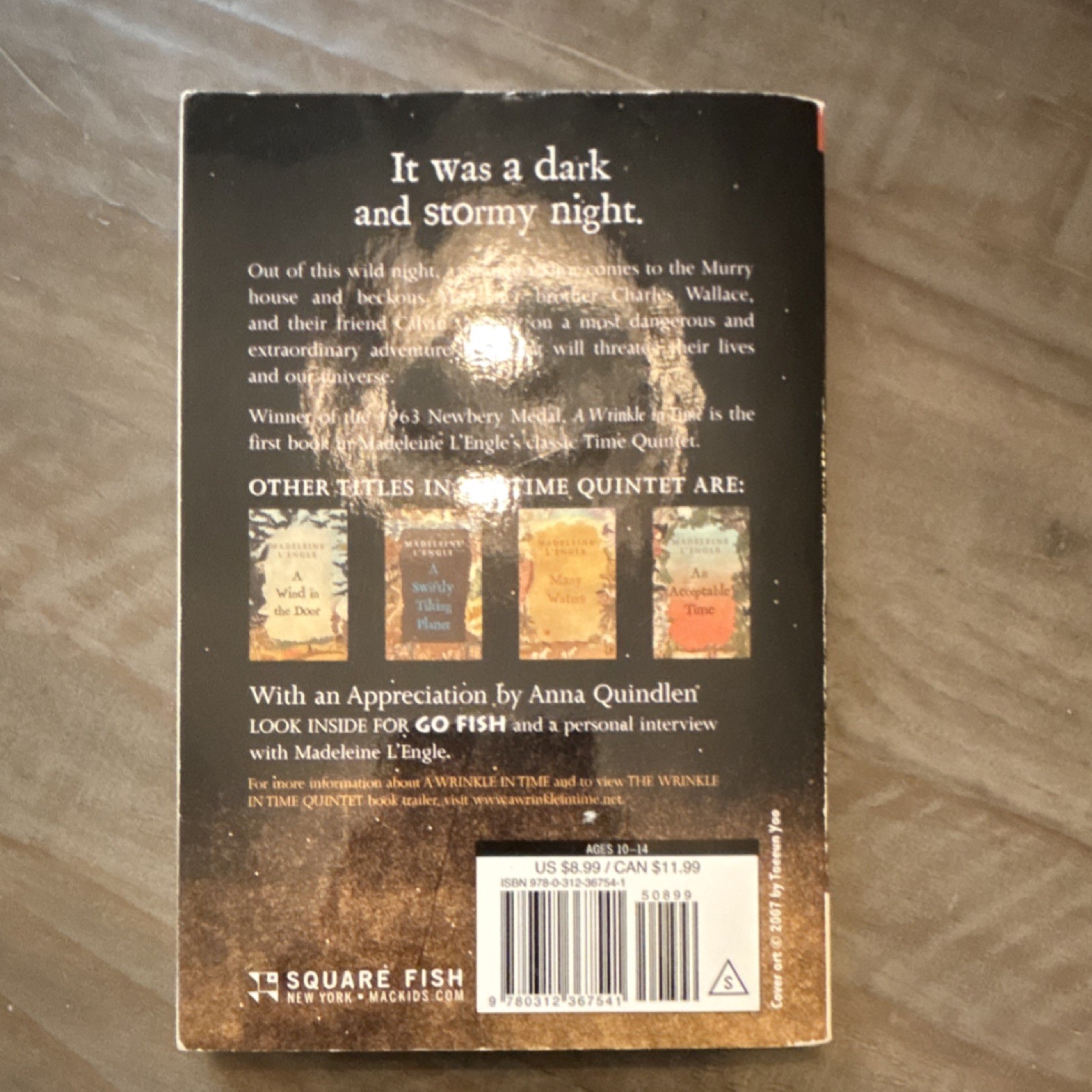 A Wrinkle in Time Quintet by Madeleine L’Engle Perfect 2007 Square Fish Novel