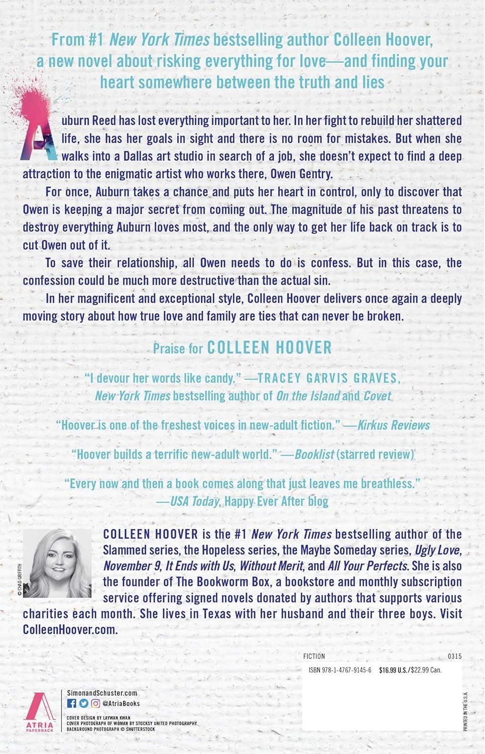 Confess: A Novel – Paperback By Hoover, Colleen – GOOD