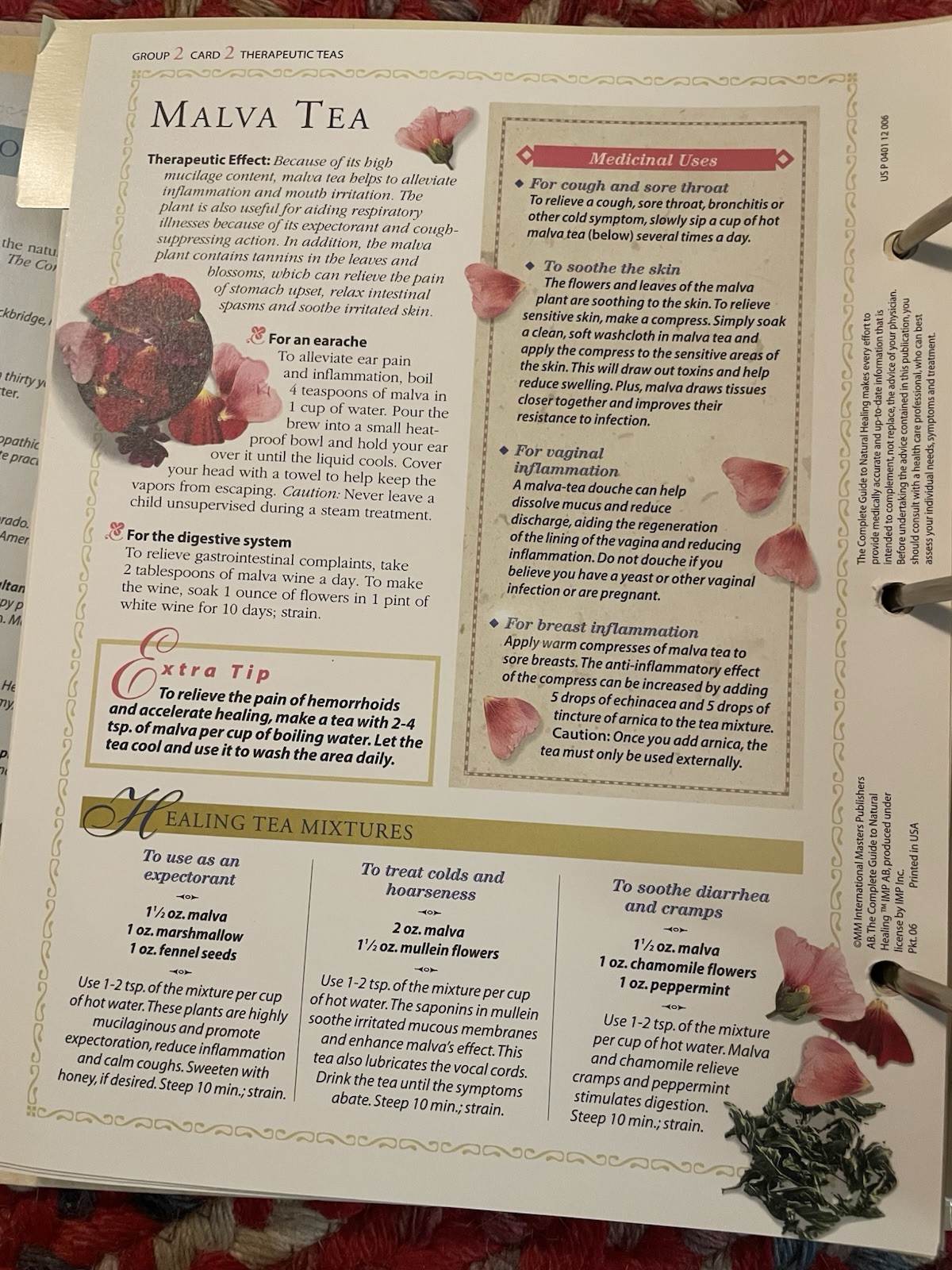 The Complete Guide to Natural Healing 1 Binder Sections 1-13 300+ Cards – USED