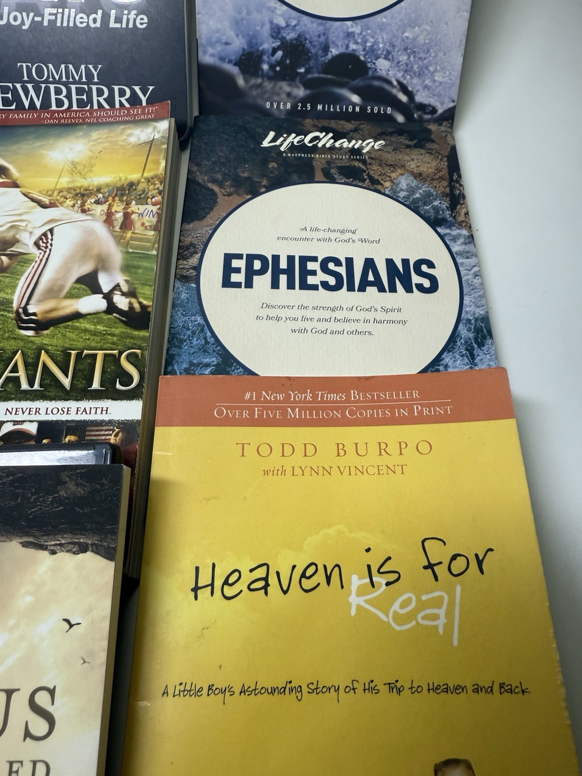 Inspirational 9 Books 1 DVD Lot Religious Christian Nonfiction