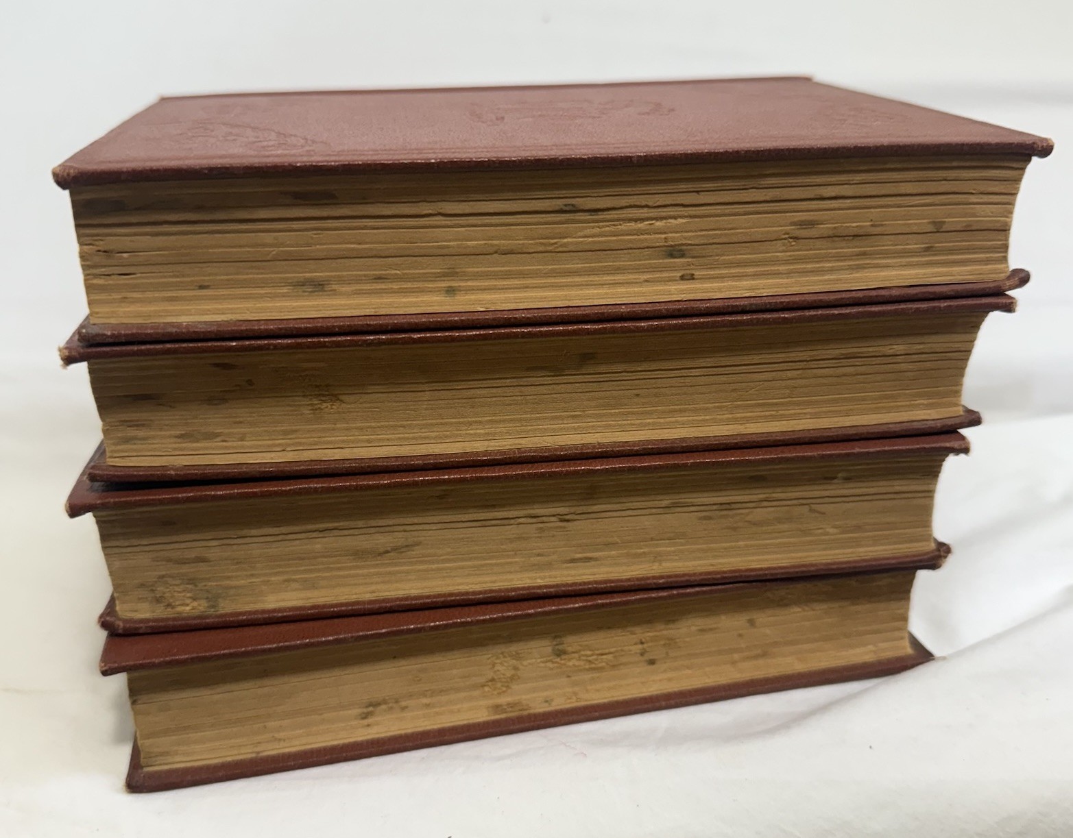 Pearl S. Buck Book Lot (4) Collier Vintage 1931-1937 Gold Red Decor Staging