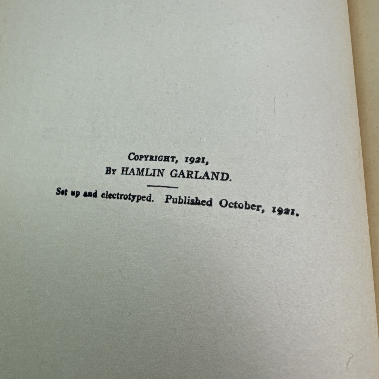A Daughter of the Middle Border Hamlin Garland 1922 Macmillan Company HC Antique