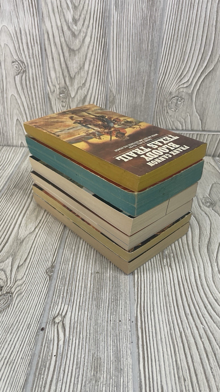 Western Action Adventure Lot of 6 Paperback Kammen Adkins Boggs Cannon LeMay